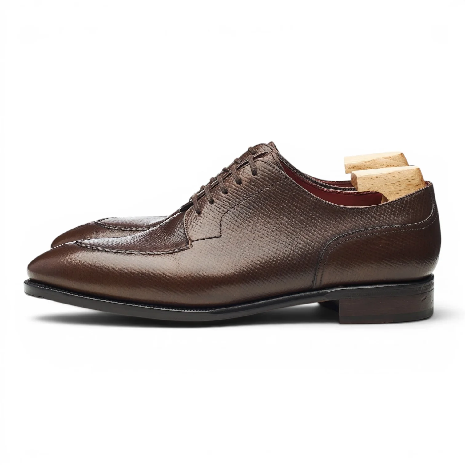 '135 Artista' Dark Brown Grain Leather Split Toe Derby UK 8 F - Image 3