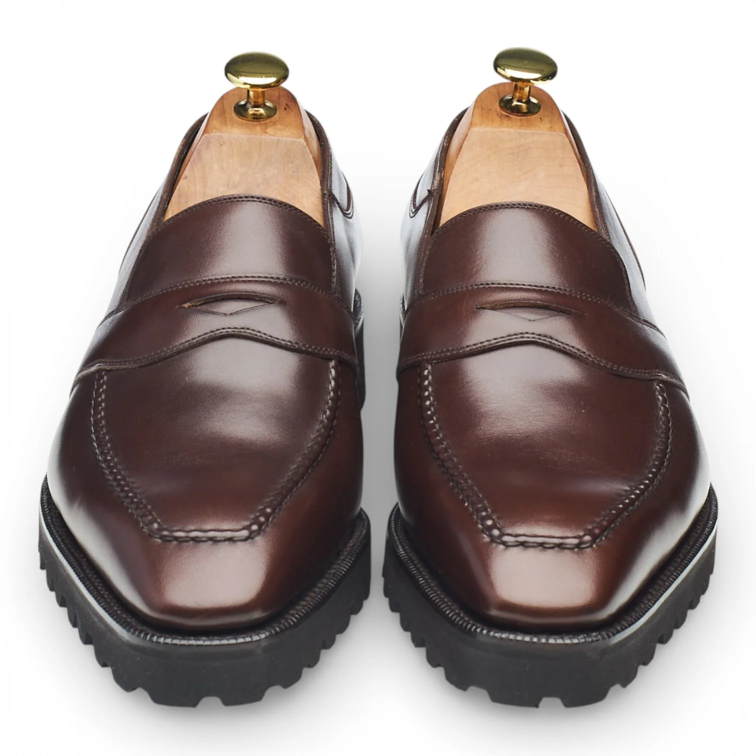 MTO 'James' Dark Brown Leather Loafers UK 8.5 E - Image 2