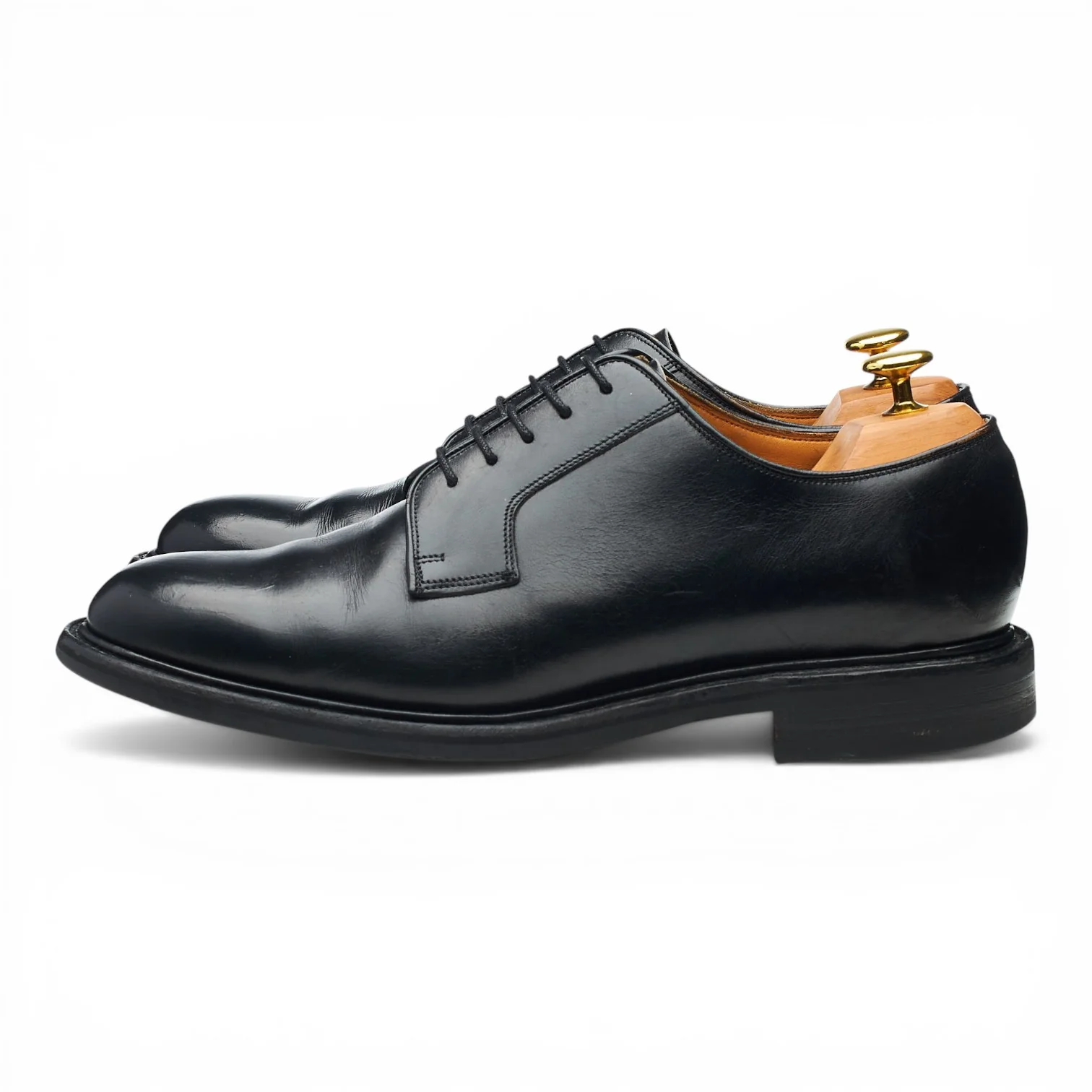 'Nairn' Black Leather Derby UK 8.5 F - Image 3