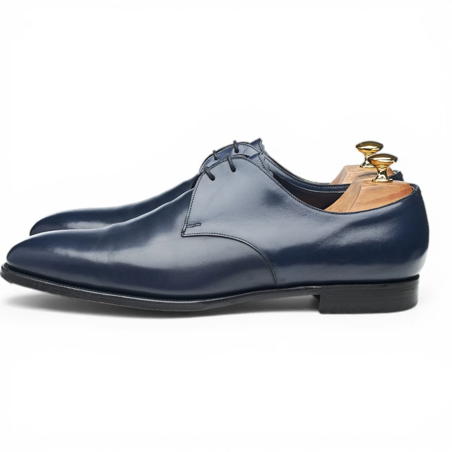 Navy Blue Leather Derby UK 11 E - Image 3
