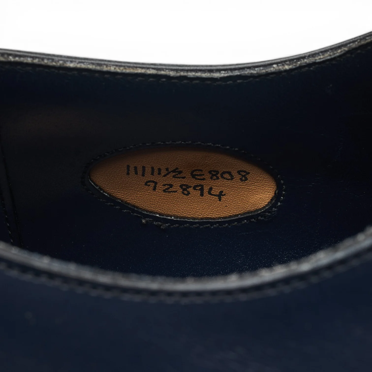 Navy Blue Leather Derby UK 11 E - Image 7