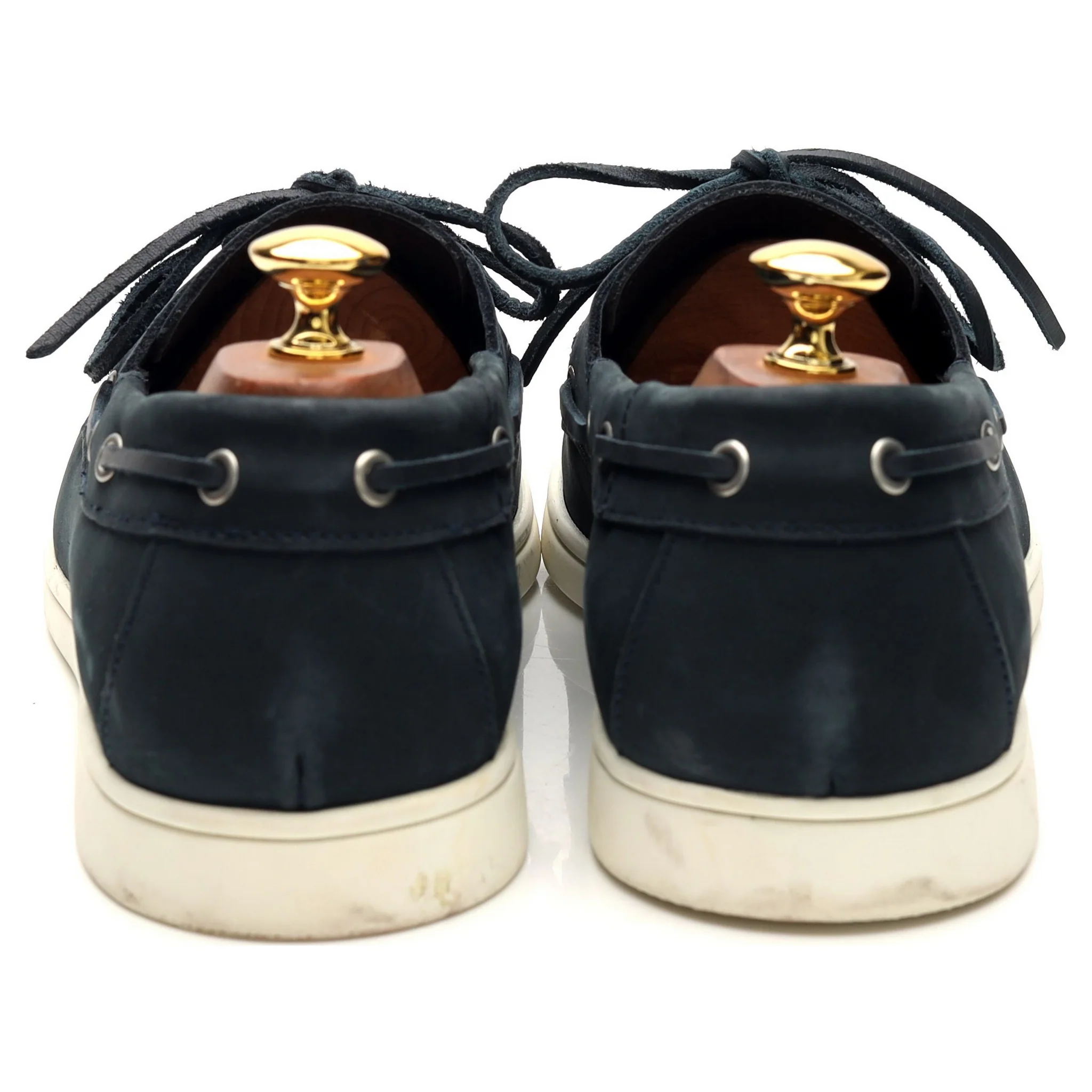 Navy Blue Nubuck Boat Shoes Derby UK 10 - Image 4