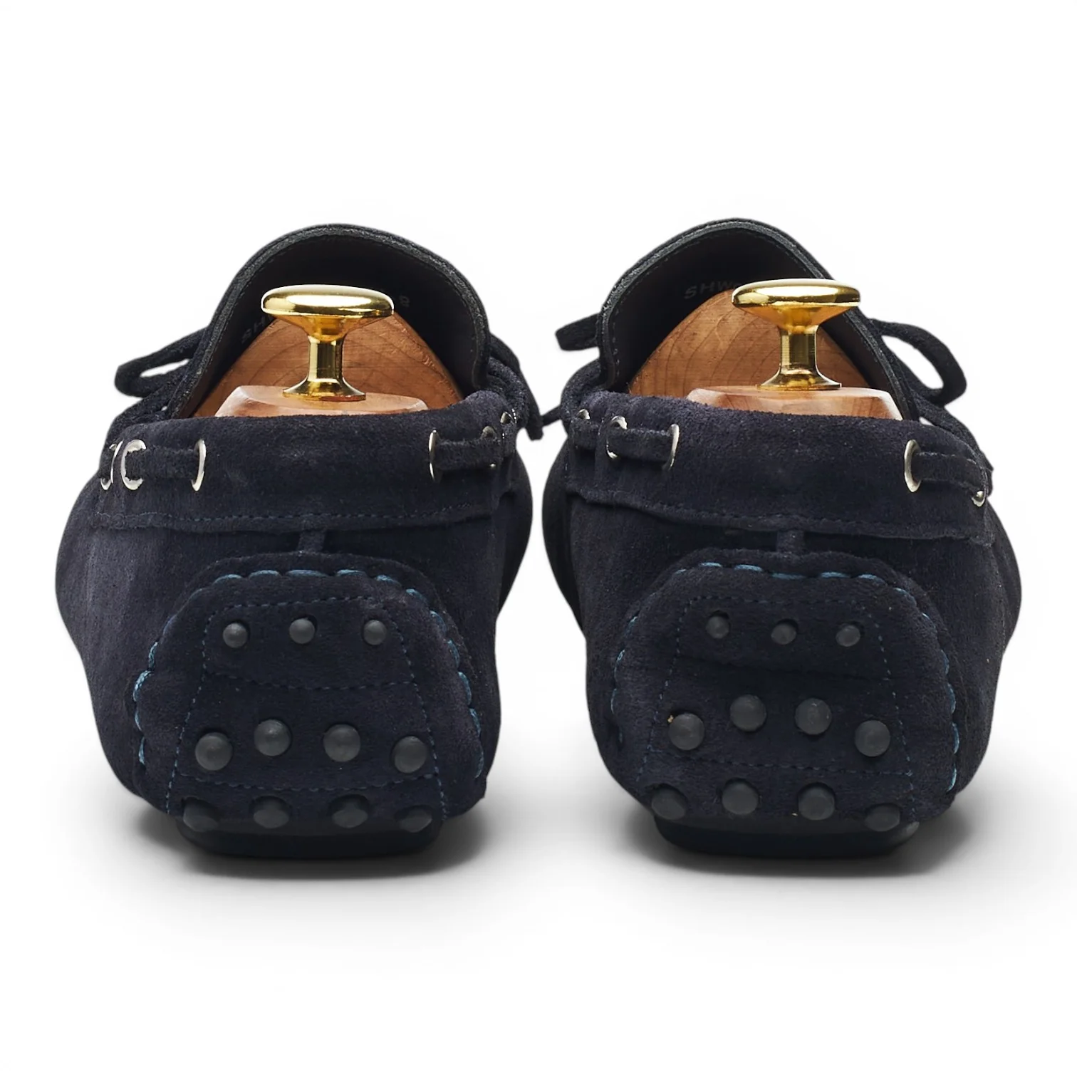 Navy Blue Suede Driving Loafers UK 8 - Image 4