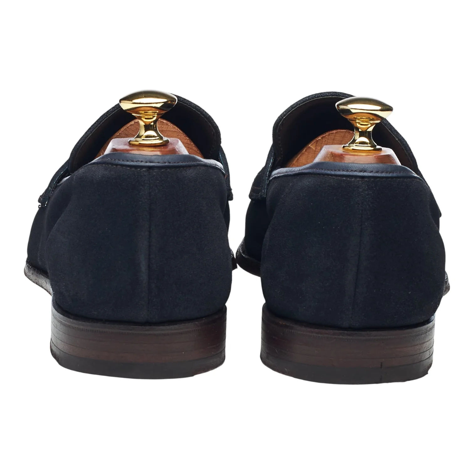 'Teign' Navy Blue Suede Penny Loafers UK 9 E - Image 4