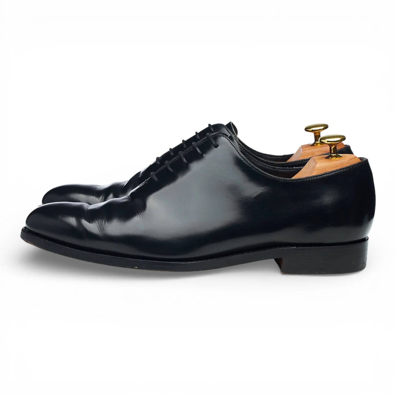 'Nelson' Black Leather Wholecut Oxford UK 8 G - Image 3