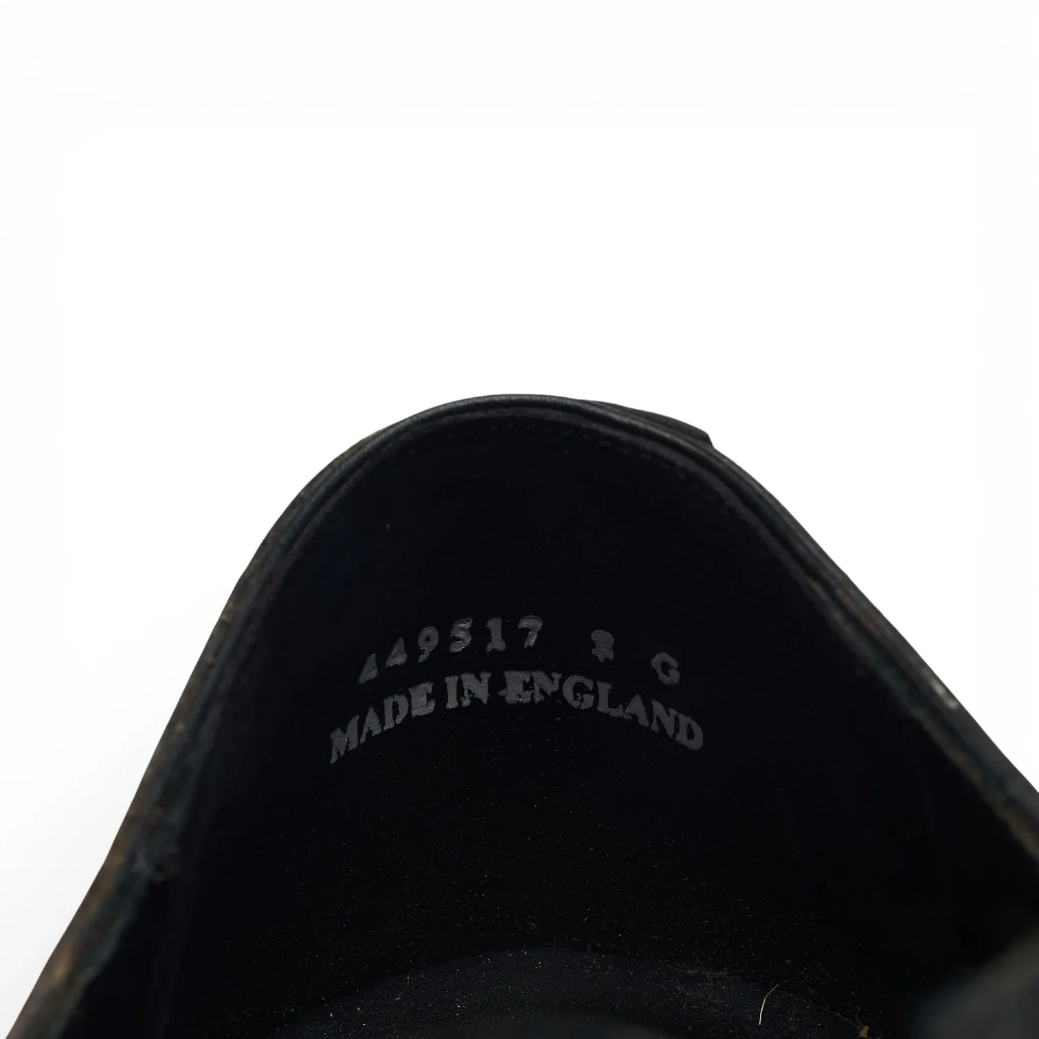 'Nelson' Black Leather Wholecut Oxford UK 8 G - Image 7