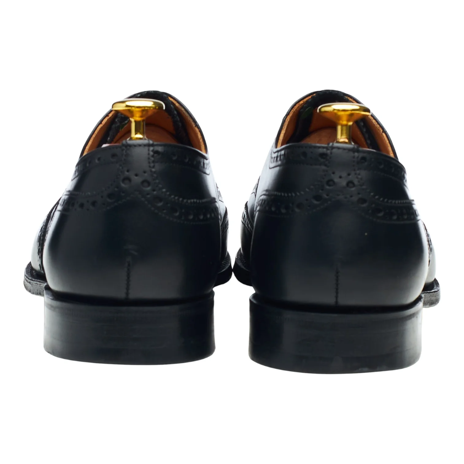 'Nene' Black Leather Oxford Brogues UK 8 G - Image 4