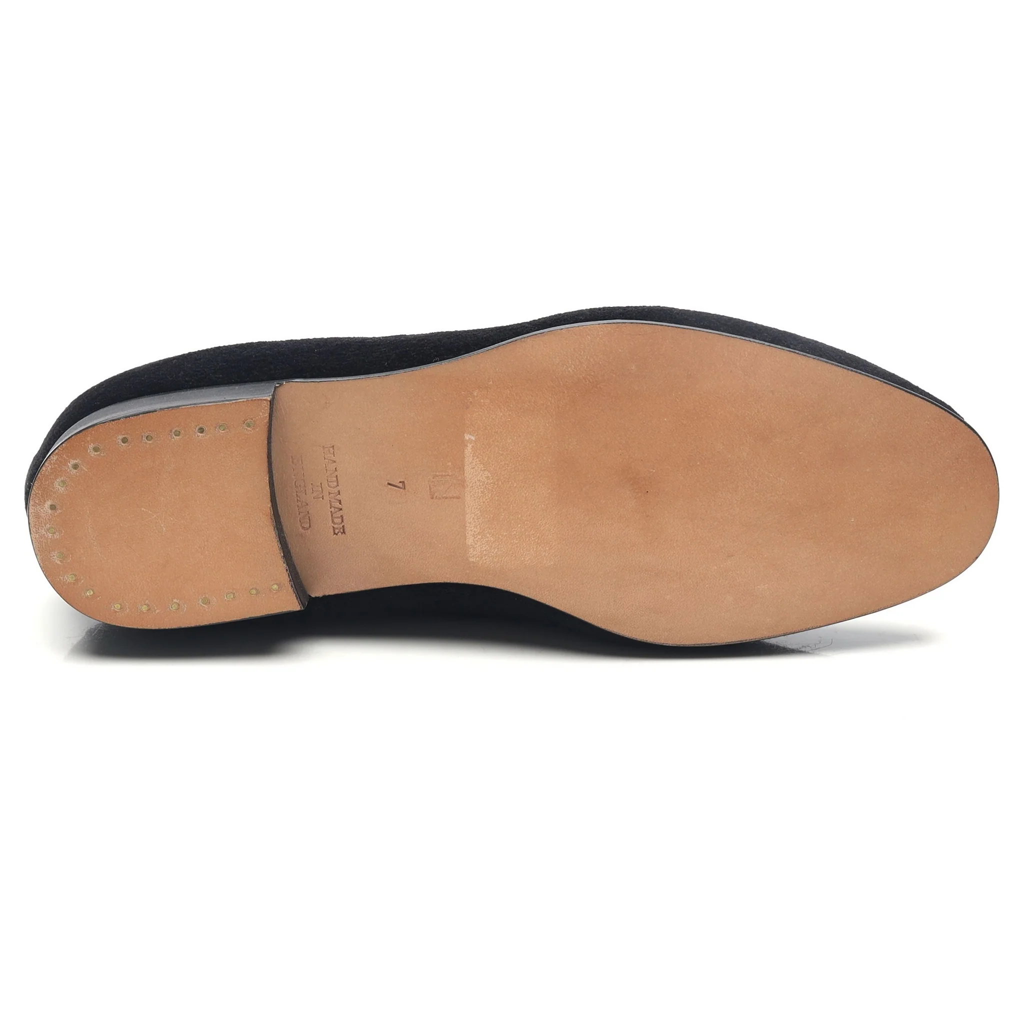 'Albert' Black Velvet Slippers UK 7 - Image 11