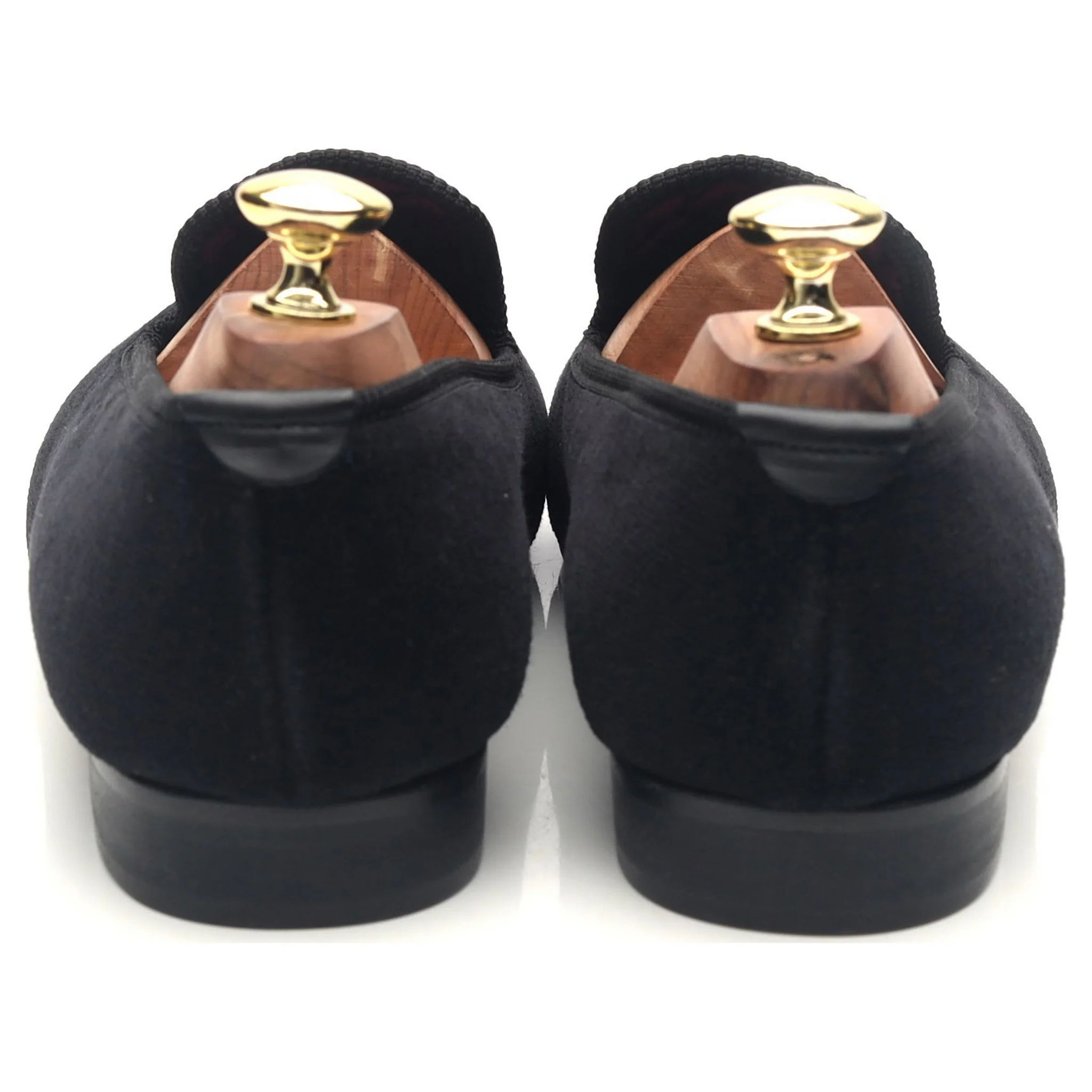 'Albert' Black Velvet Slippers UK 7 - Image 4