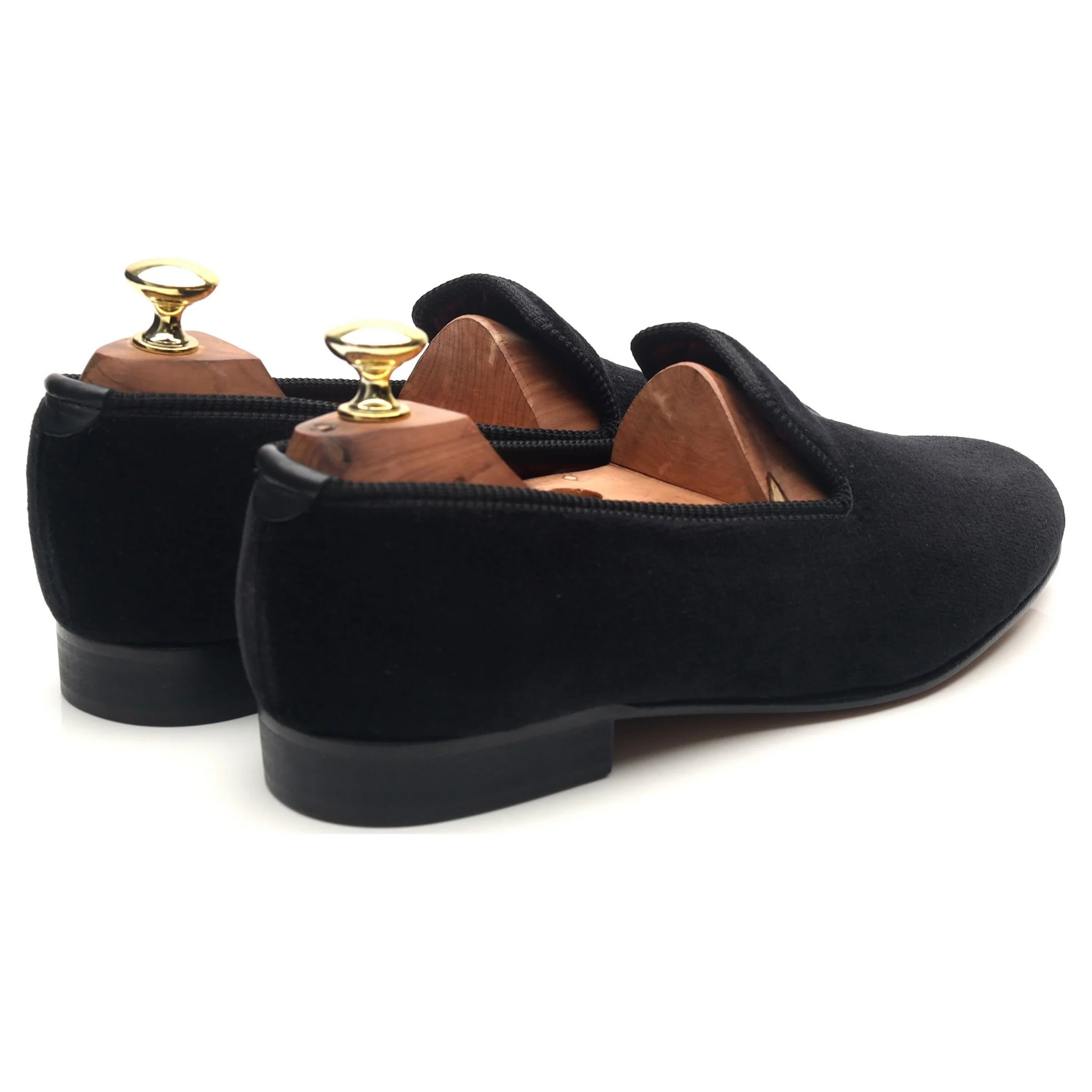 'Albert' Black Velvet Slippers UK 7 - Image 5