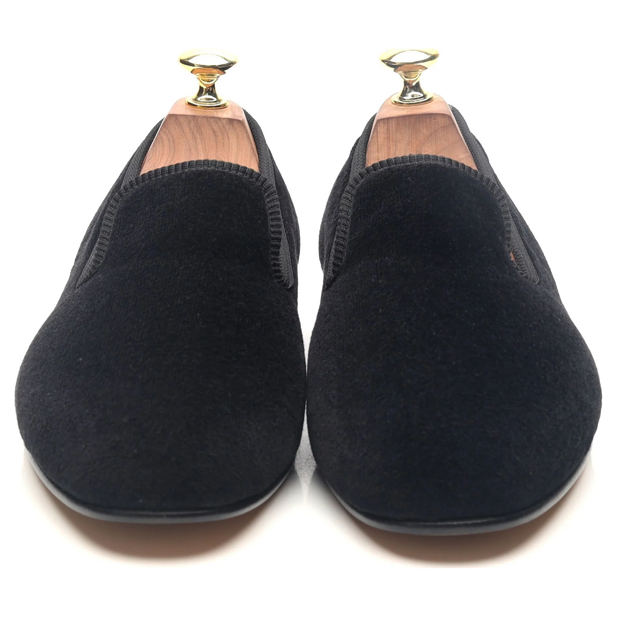 'Albert' Black Velvet Slippers UK 7 - Image 8
