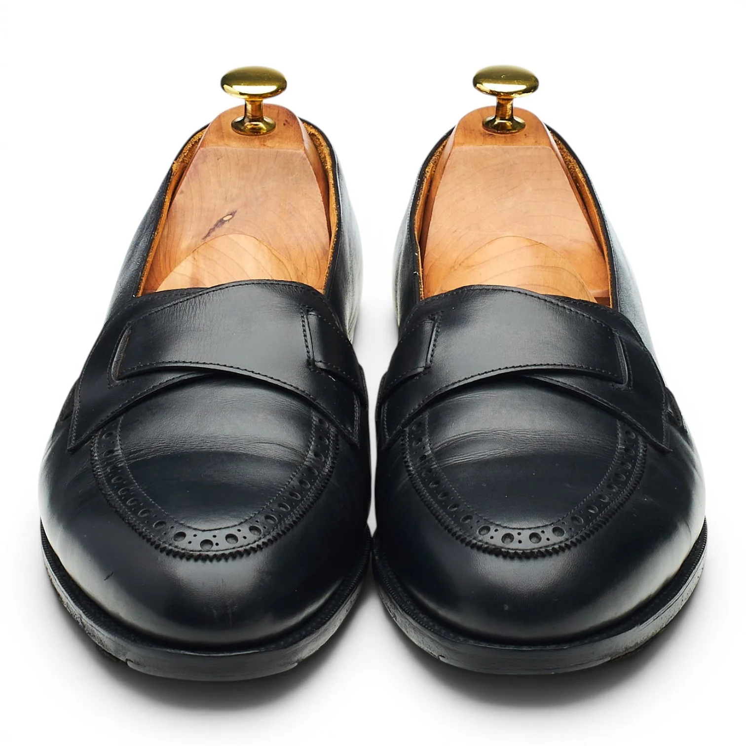 New & Lingwood Black Leather Butterfly Loafers UK 9 E - Image 2
