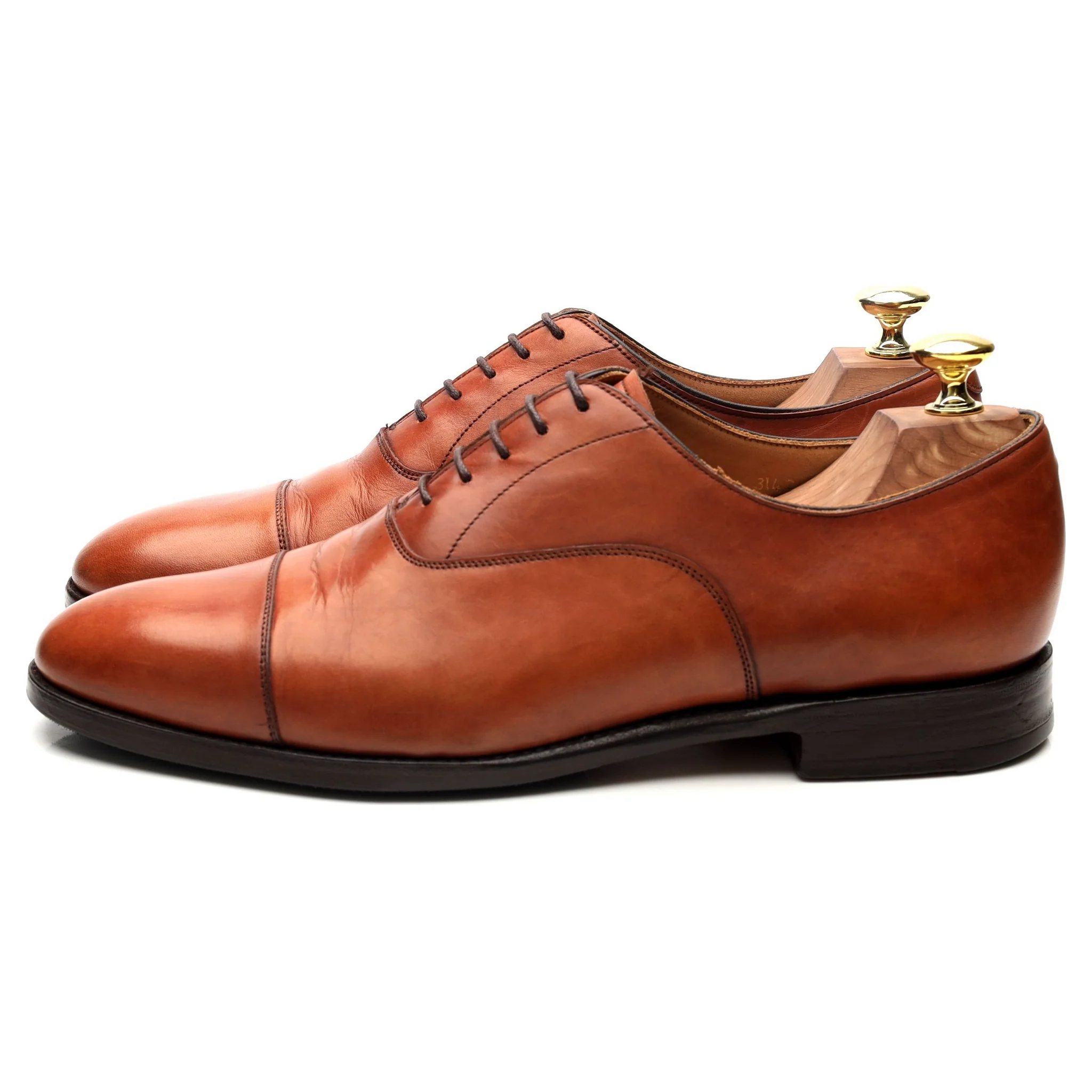 New & Lingwood Tan Brown Leather Oxford UK 8.5 E - Image 2