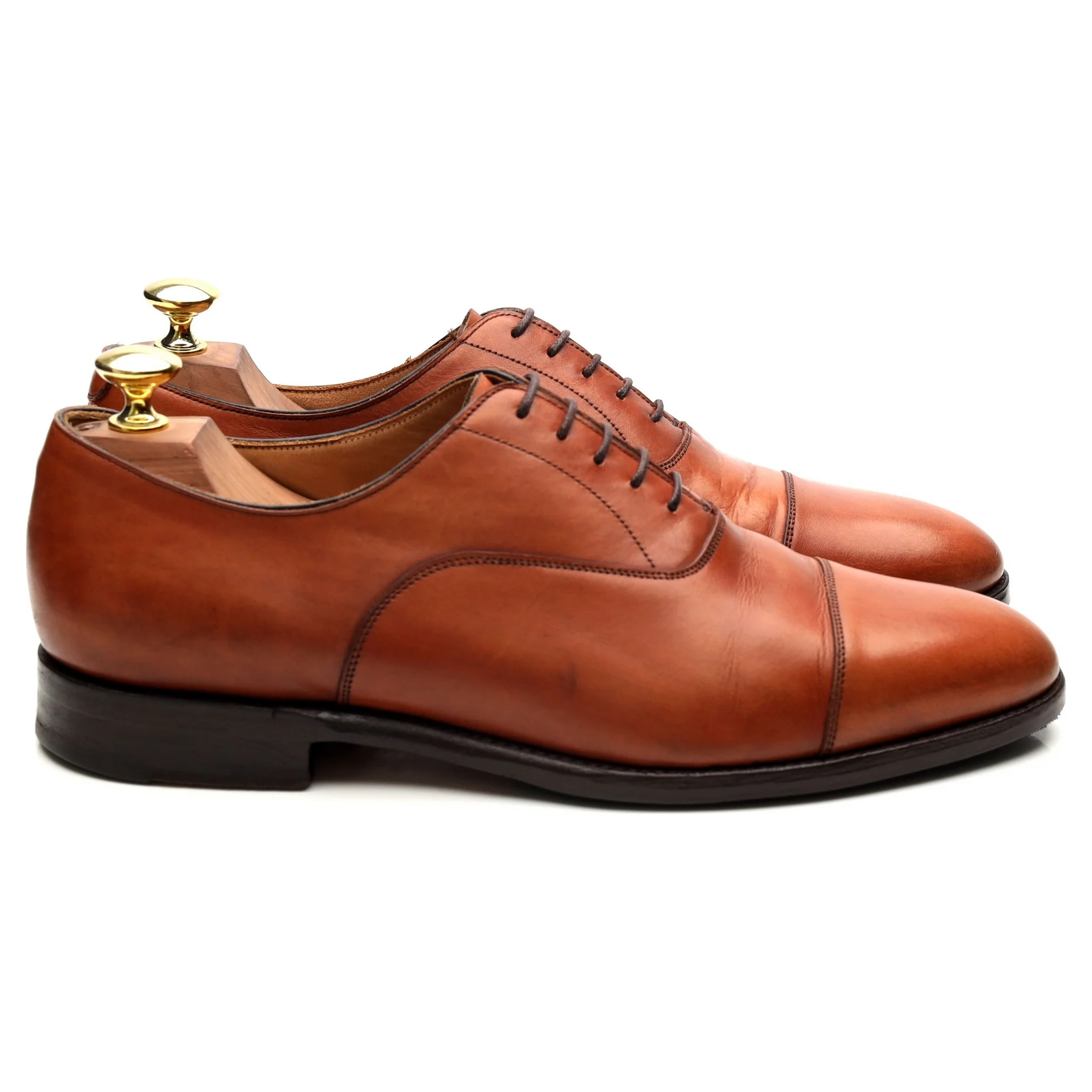 New & Lingwood Tan Brown Leather Oxford UK 8.5 E - Image 6