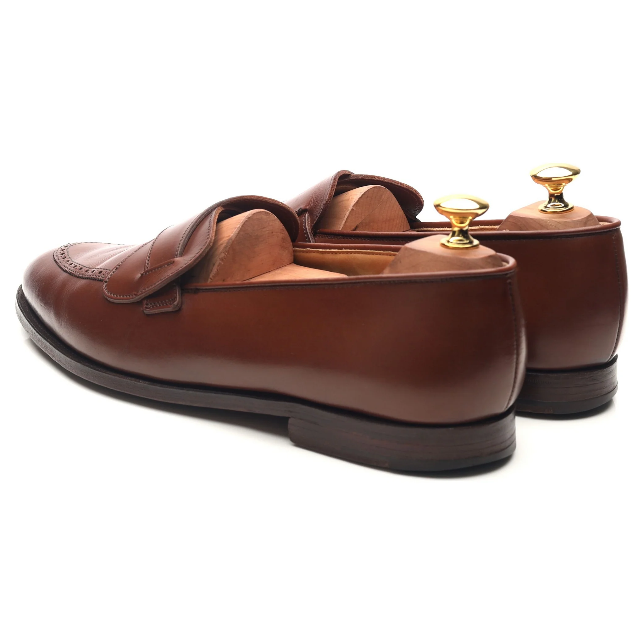 New & Lingwood Brown Leather Butterfly Loafers UK 9.5 E - Image 3