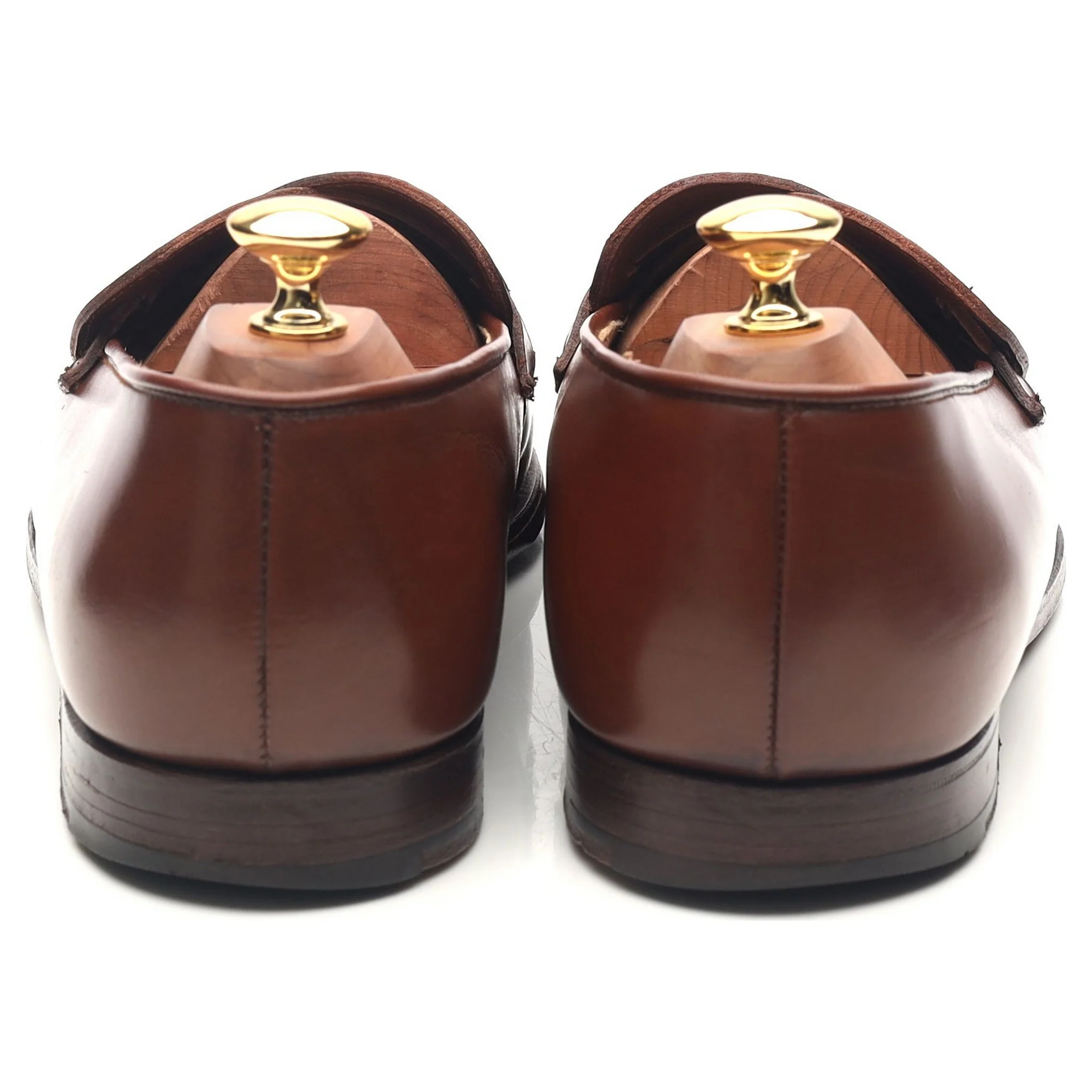 New & Lingwood Brown Leather Butterfly Loafers UK 9.5 E - Image 4