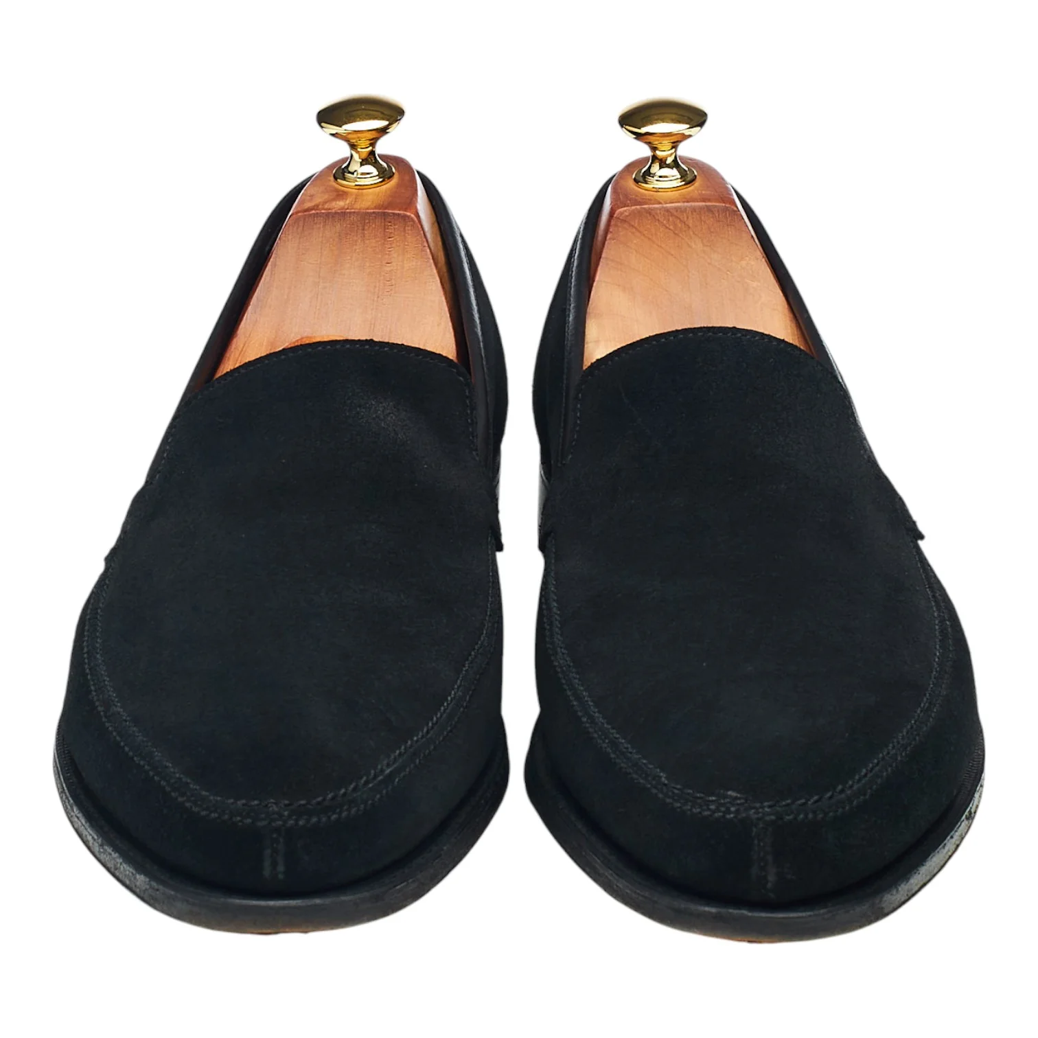 New & Lingwood 'Eton' Black Suede Slip On Loafers UK 10 E - Image 2