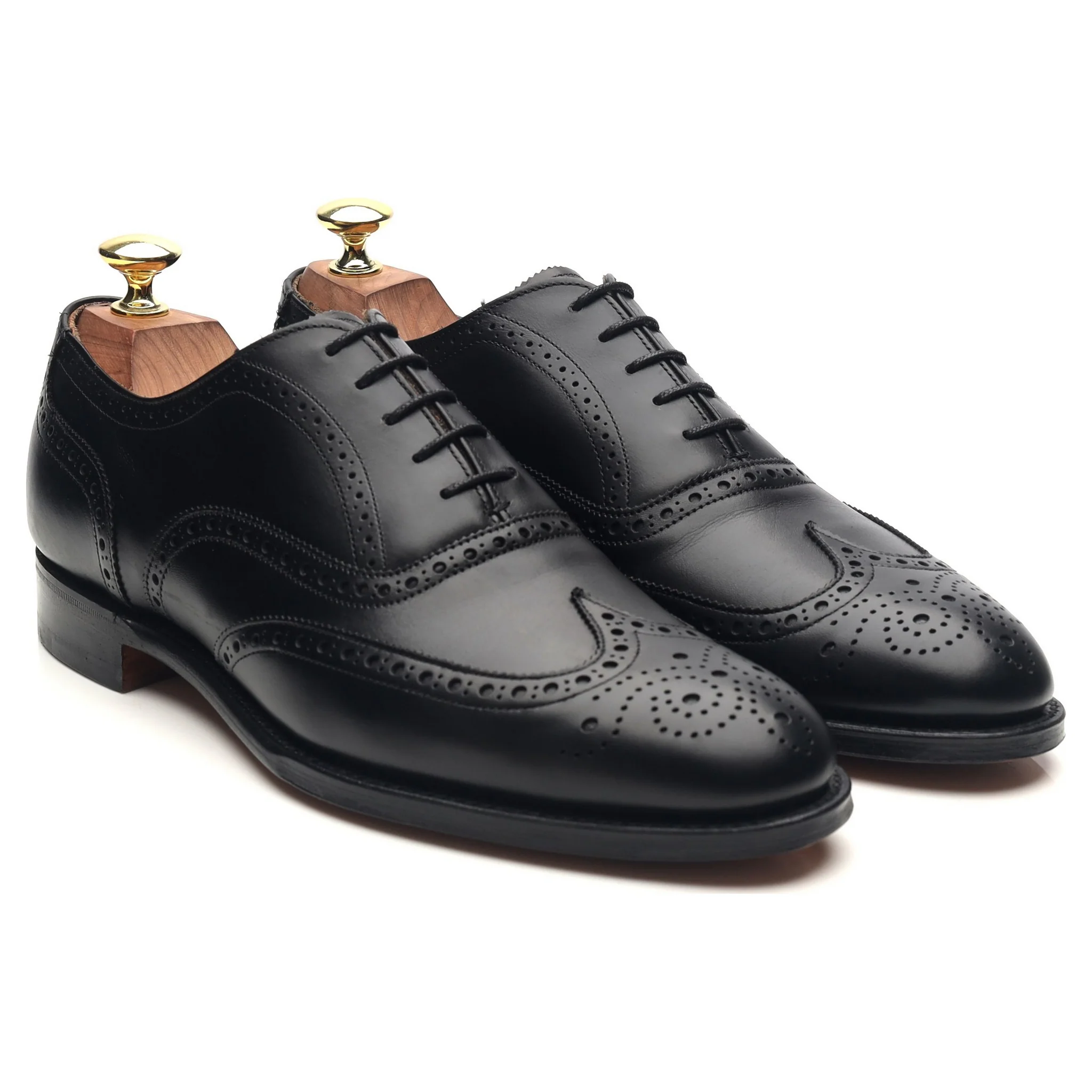 New & Lingwood Black Leather Brogues UK 7.5 E - Image 7