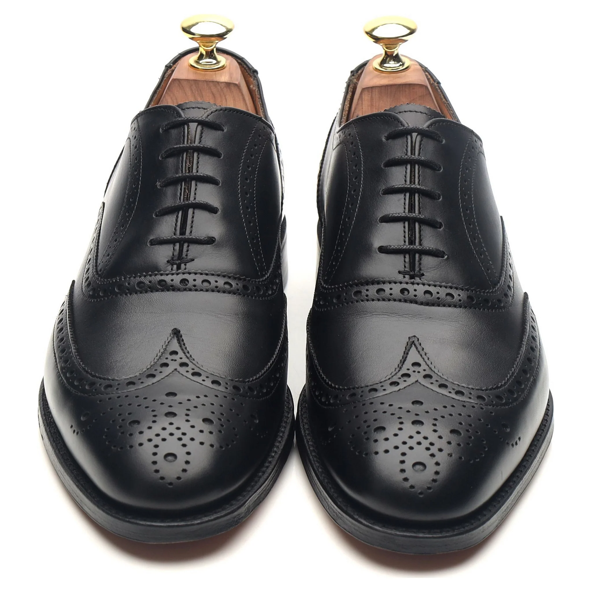 New & Lingwood Black Leather Brogues UK 7.5 E - Image 9
