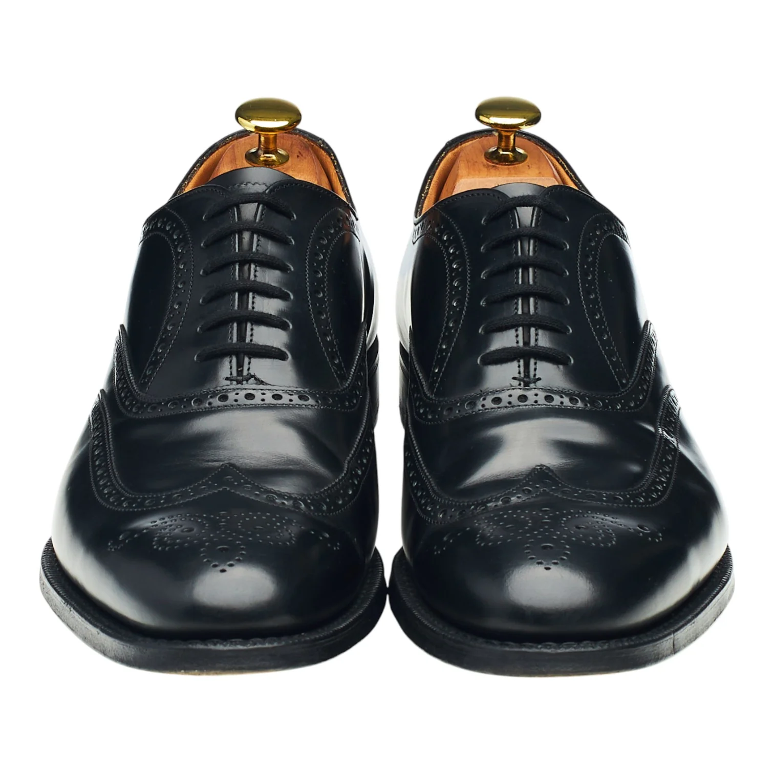 'New York' Black Leather Oxford Brogues UK 8.5 G - Image 2