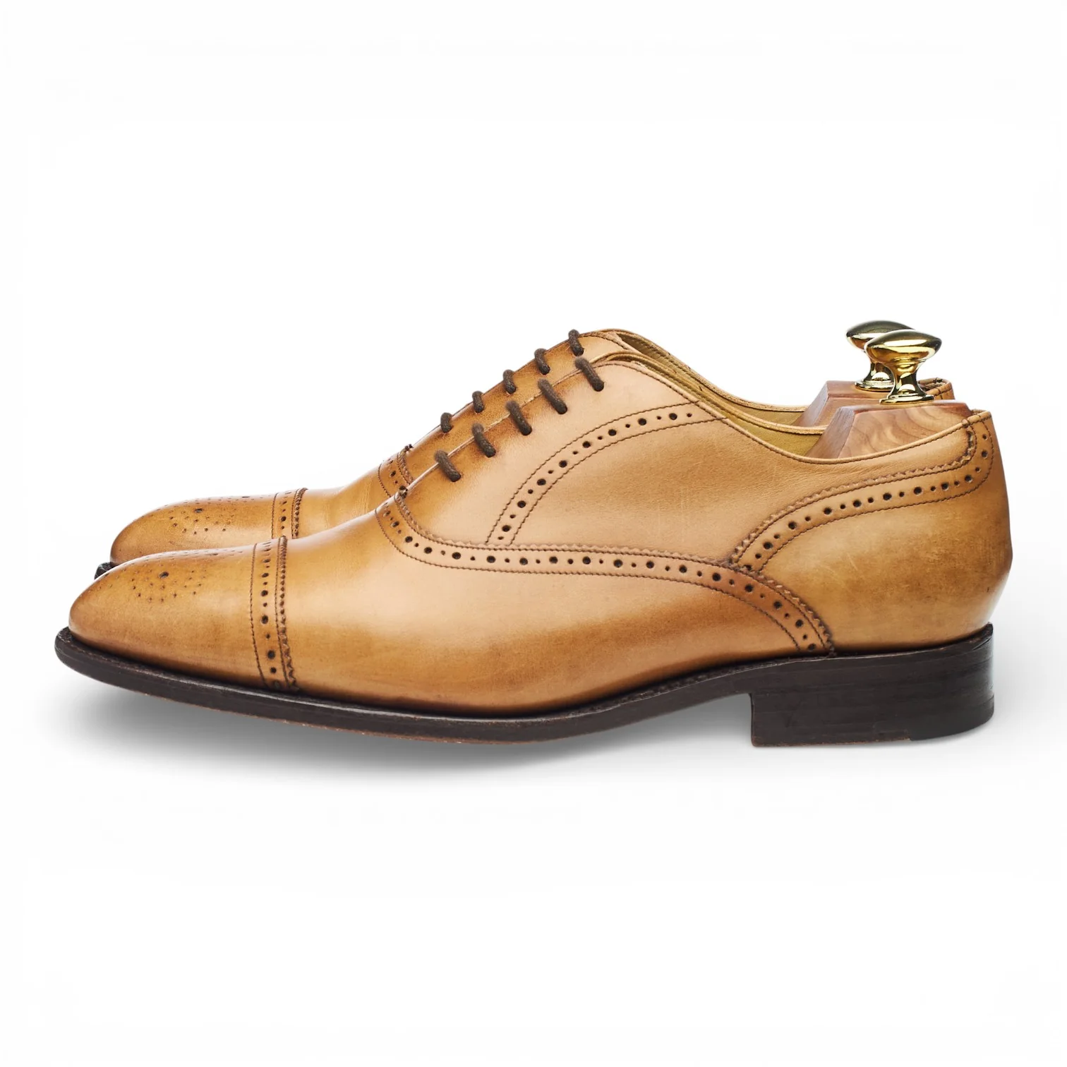 'Newcastle' Tan Brown Leather Oxford Brogues UK 7 G - Image 3