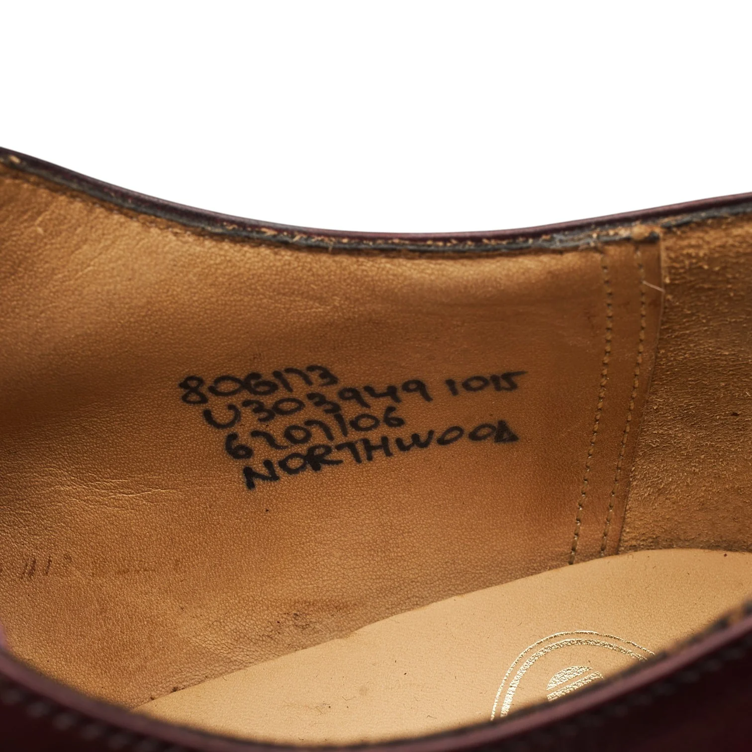 'Northwood' Burgundy Leather Split Toe Derby UK 8 G - Image 7