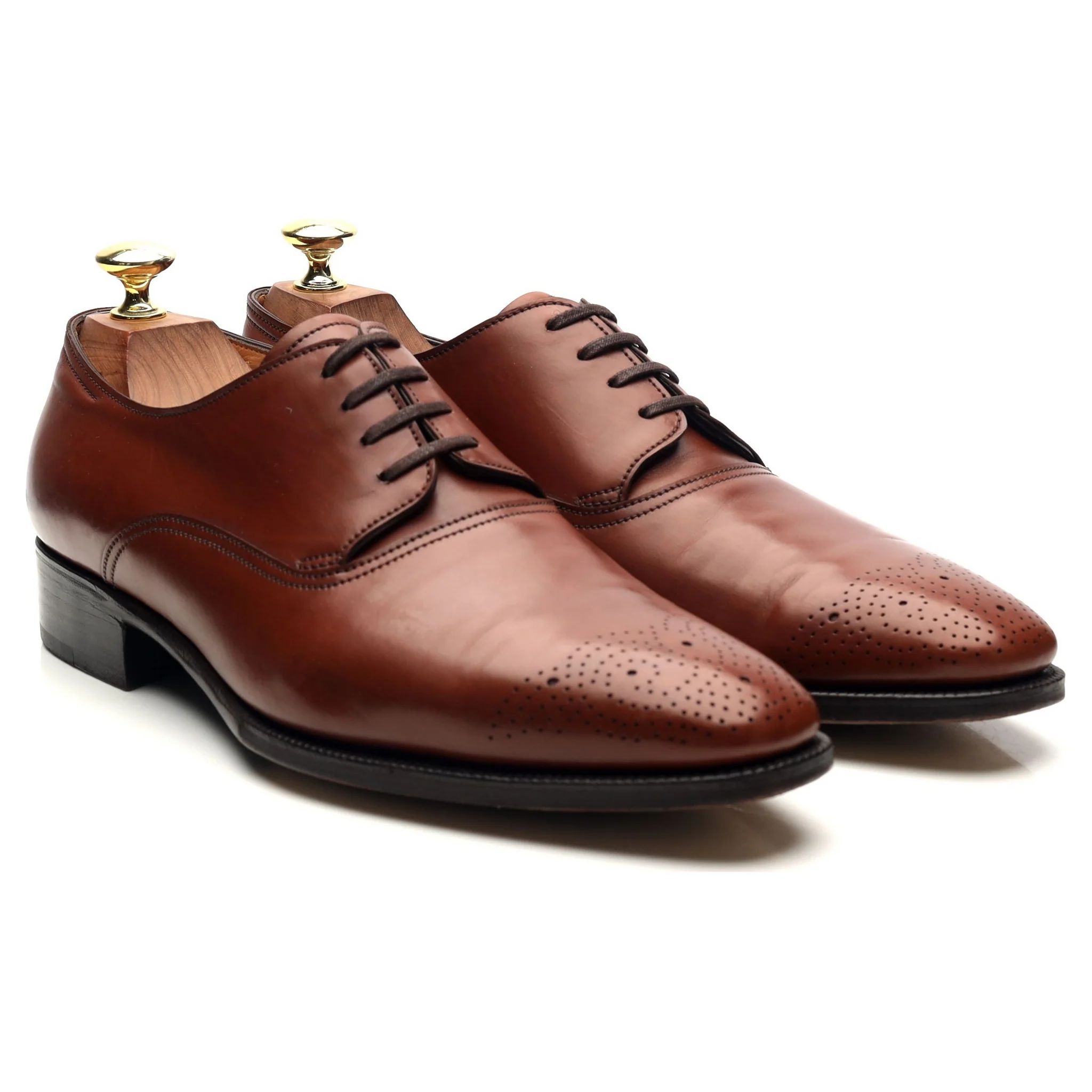 Prestige 'Oakley' Tan Brown Leather Derby UK 7.5 E - Image 7