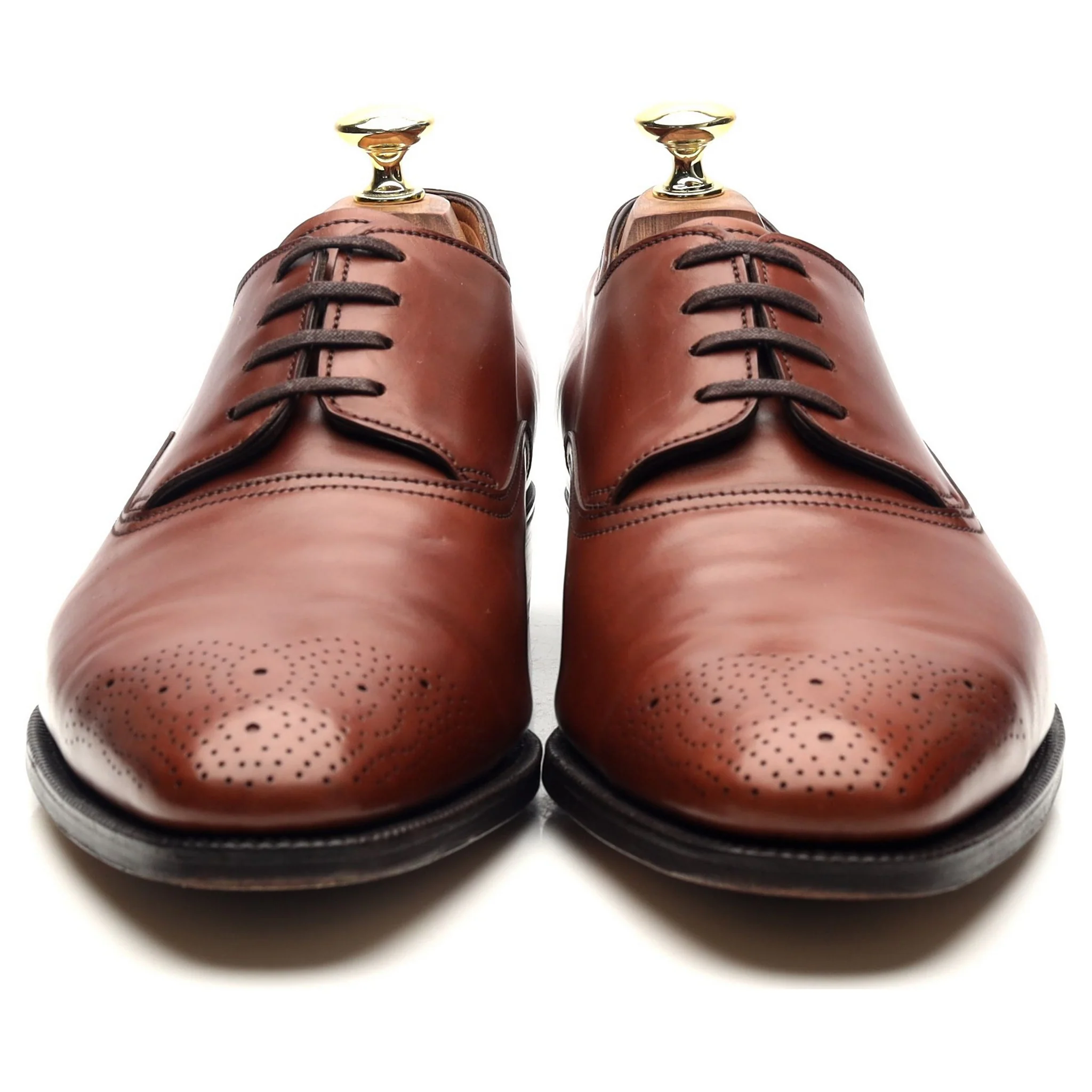 Prestige 'Oakley' Tan Brown Leather Derby UK 7.5 E - Image 8