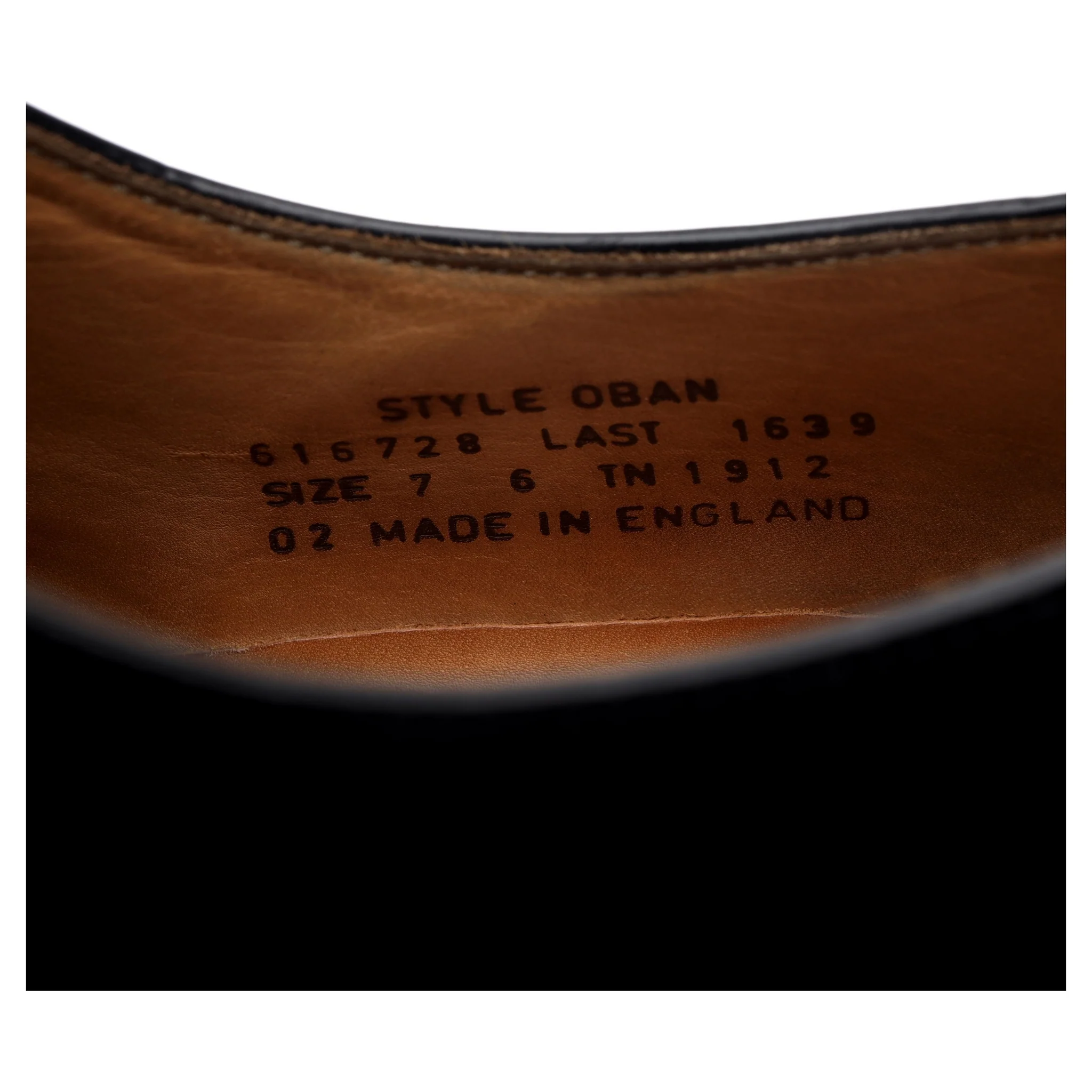 'Oban' Black Leather Oxford Brogues UK 7 - Image 13