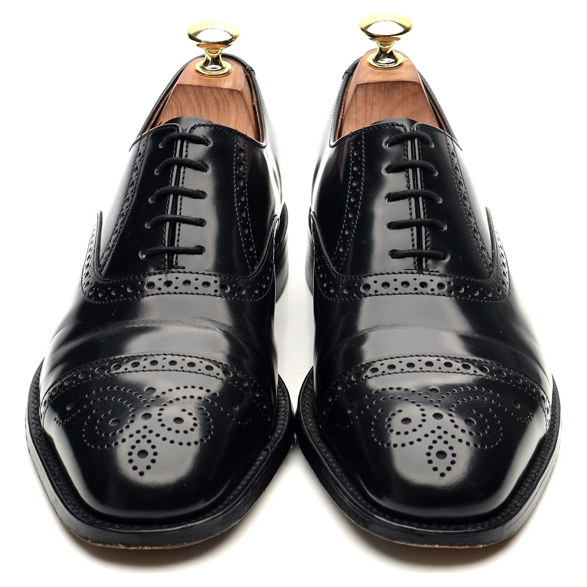 'Oban' Black Leather Oxford Brogues UK 7 - Image 9