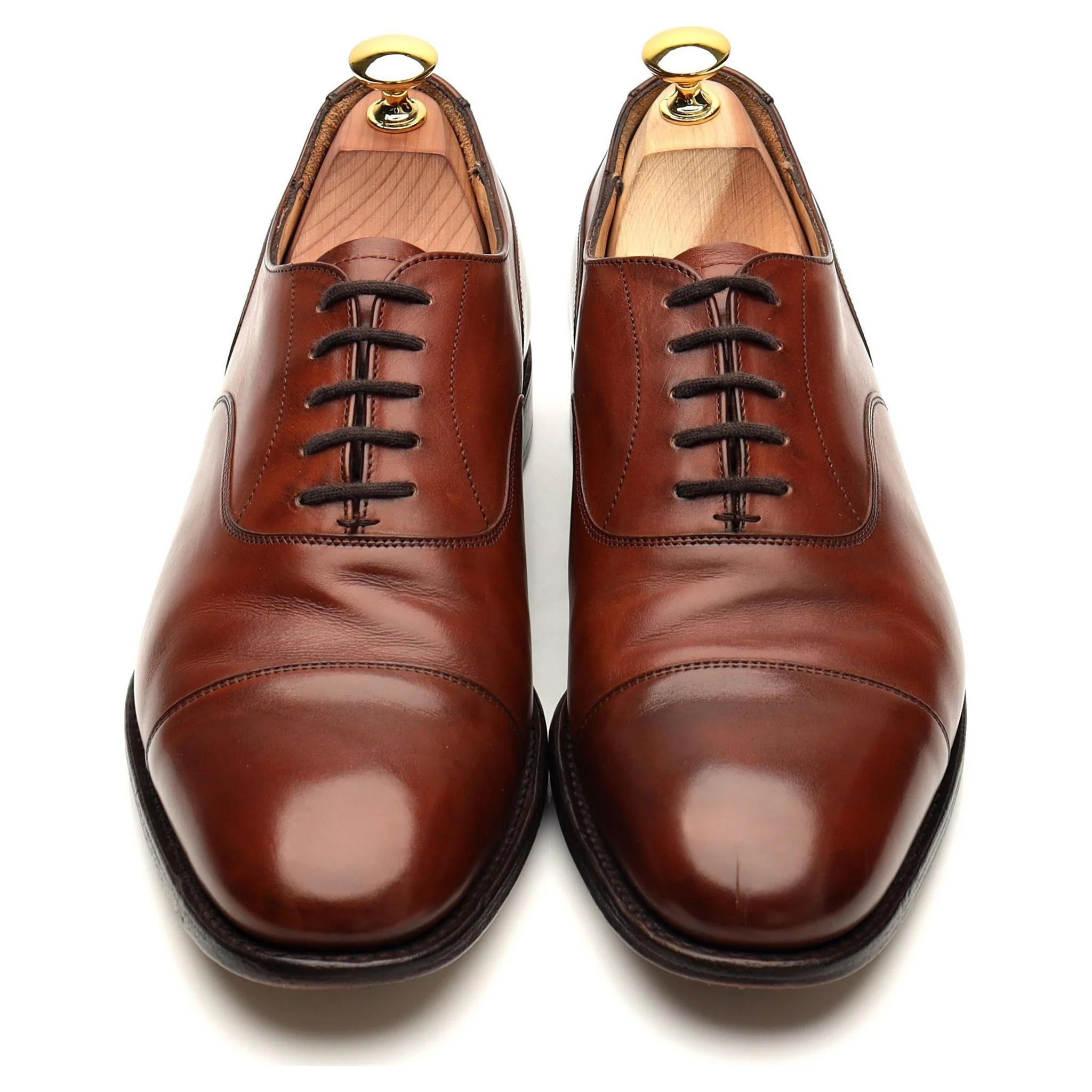'Oborne' Tan Brown Leather Oxford UK 7.5 F - Image 2