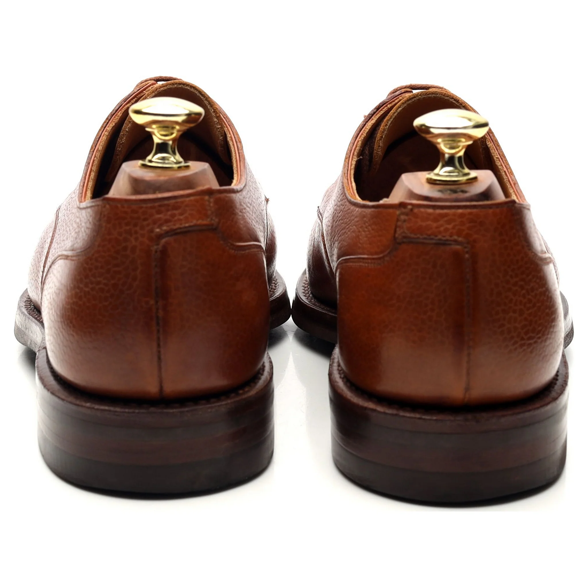 'Onslow' Tan Brown Leather Apron Derby UK 7 E - Image 4