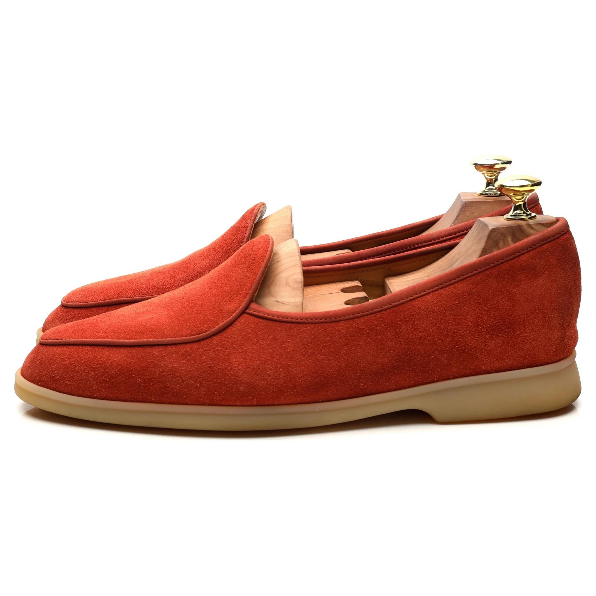 'Sagan Stride' Orange Suede Slip On Loafers UK 7 / UK 7.5 - Image 2