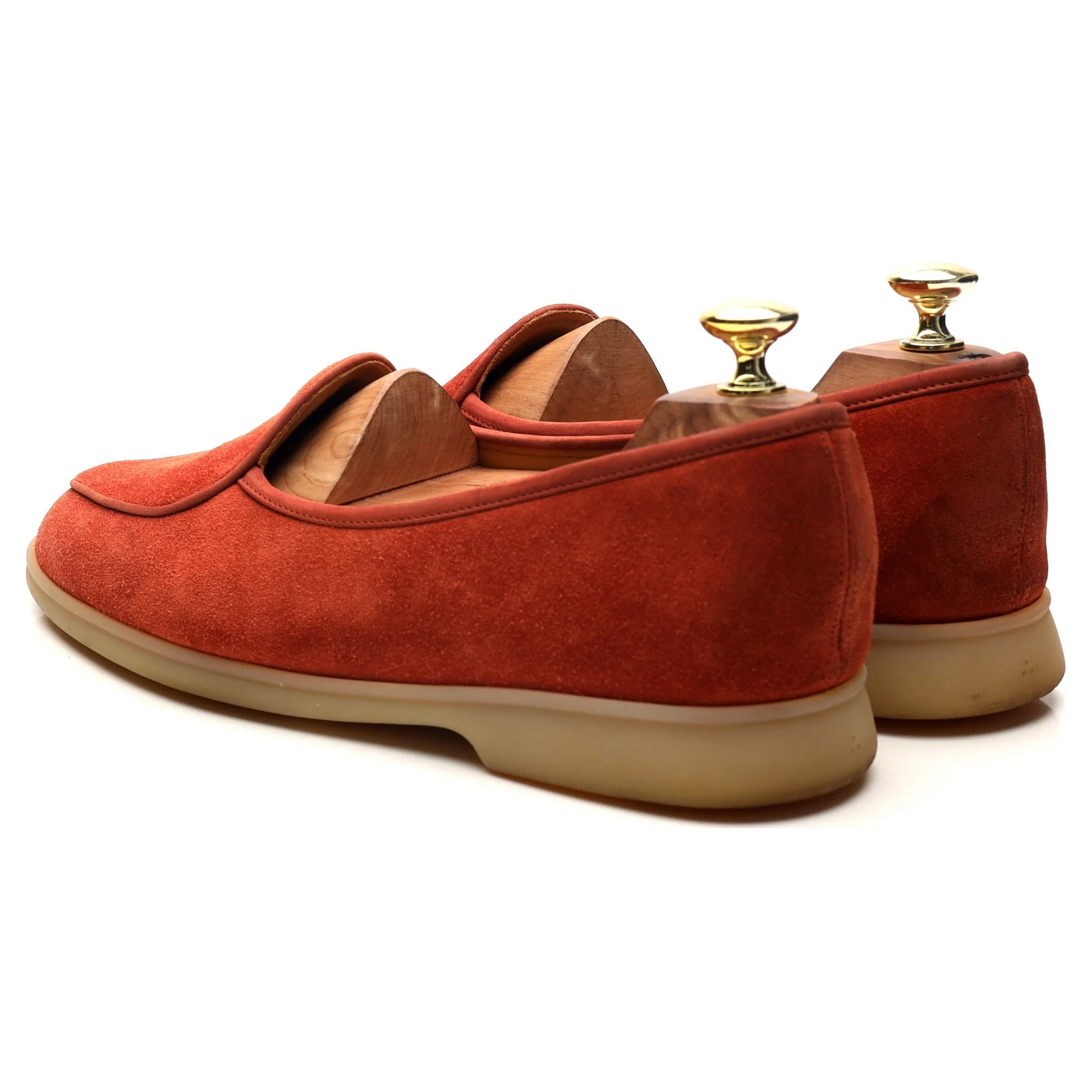 'Sagan Stride' Orange Suede Slip On Loafers UK 7 / UK 7.5 - Image 3