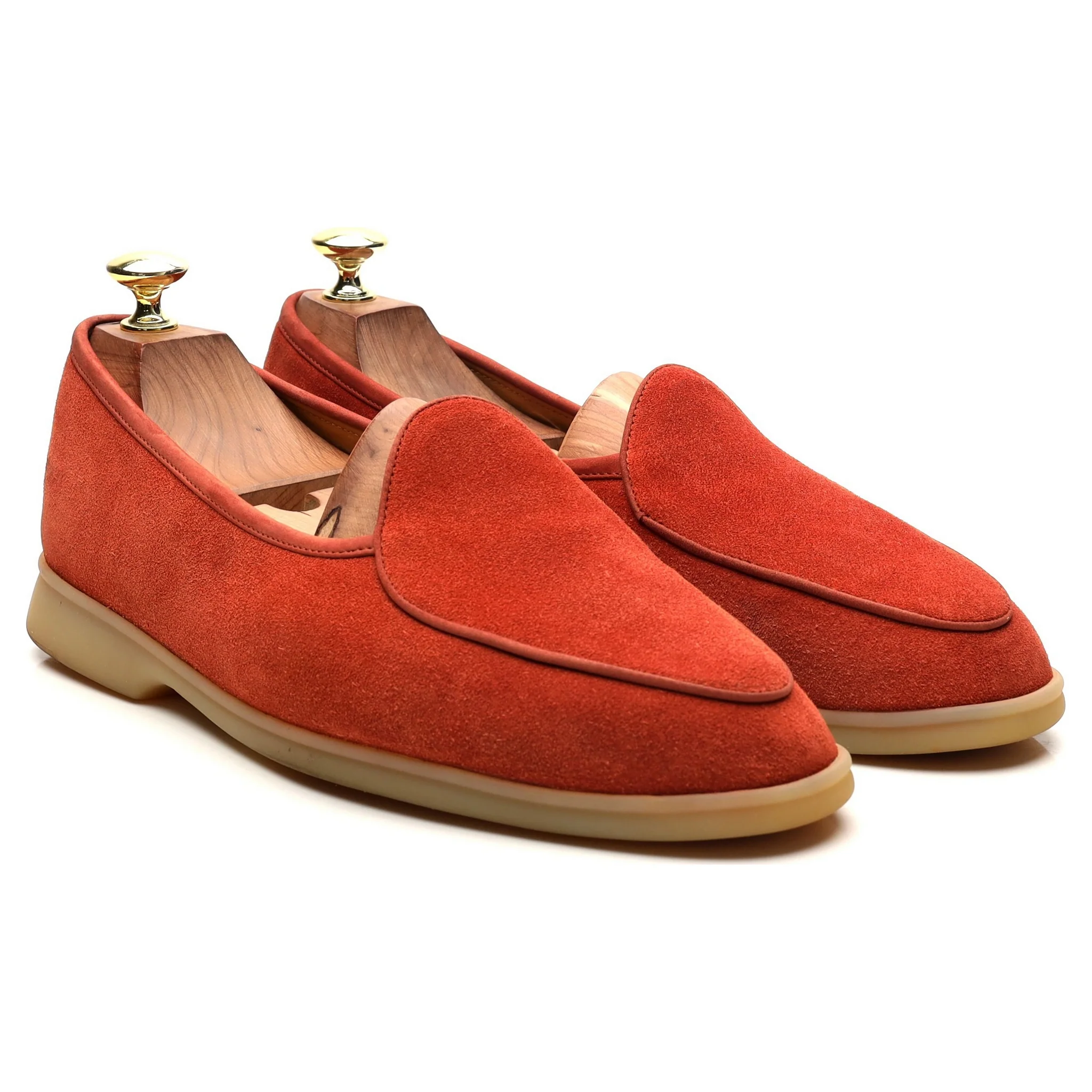 'Sagan Stride' Orange Suede Slip On Loafers UK 7 / UK 7.5 - Image 7