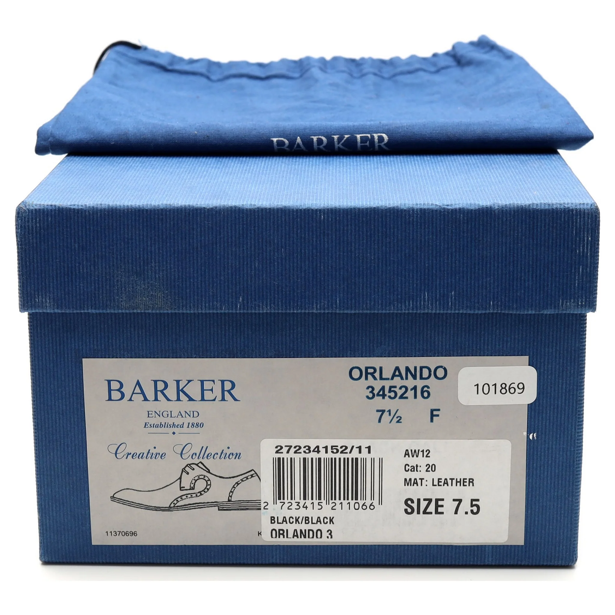 'Orlando' Black Leather Derby UK 7.5 F - Image 8