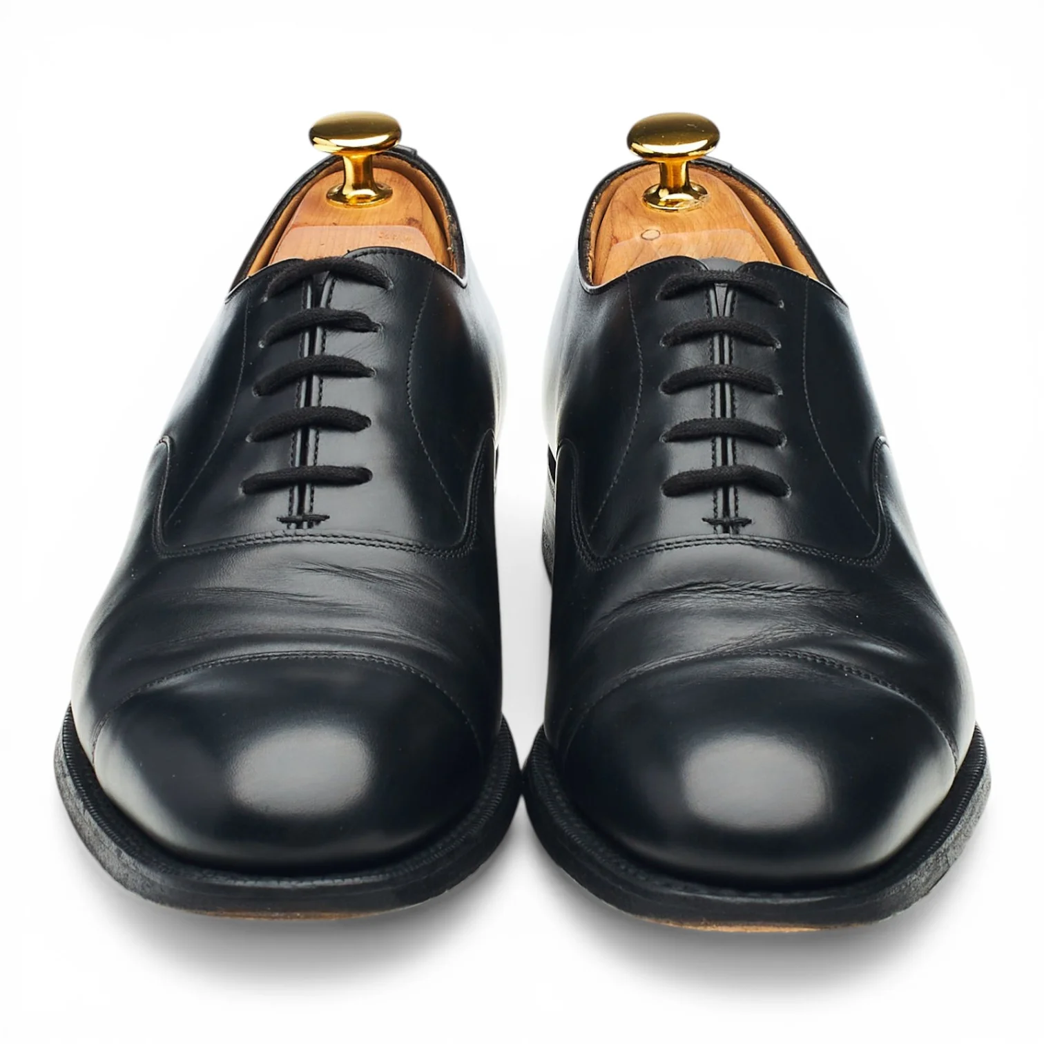 'Osborne' Black Leather Oxford UK 6 F - Image 2