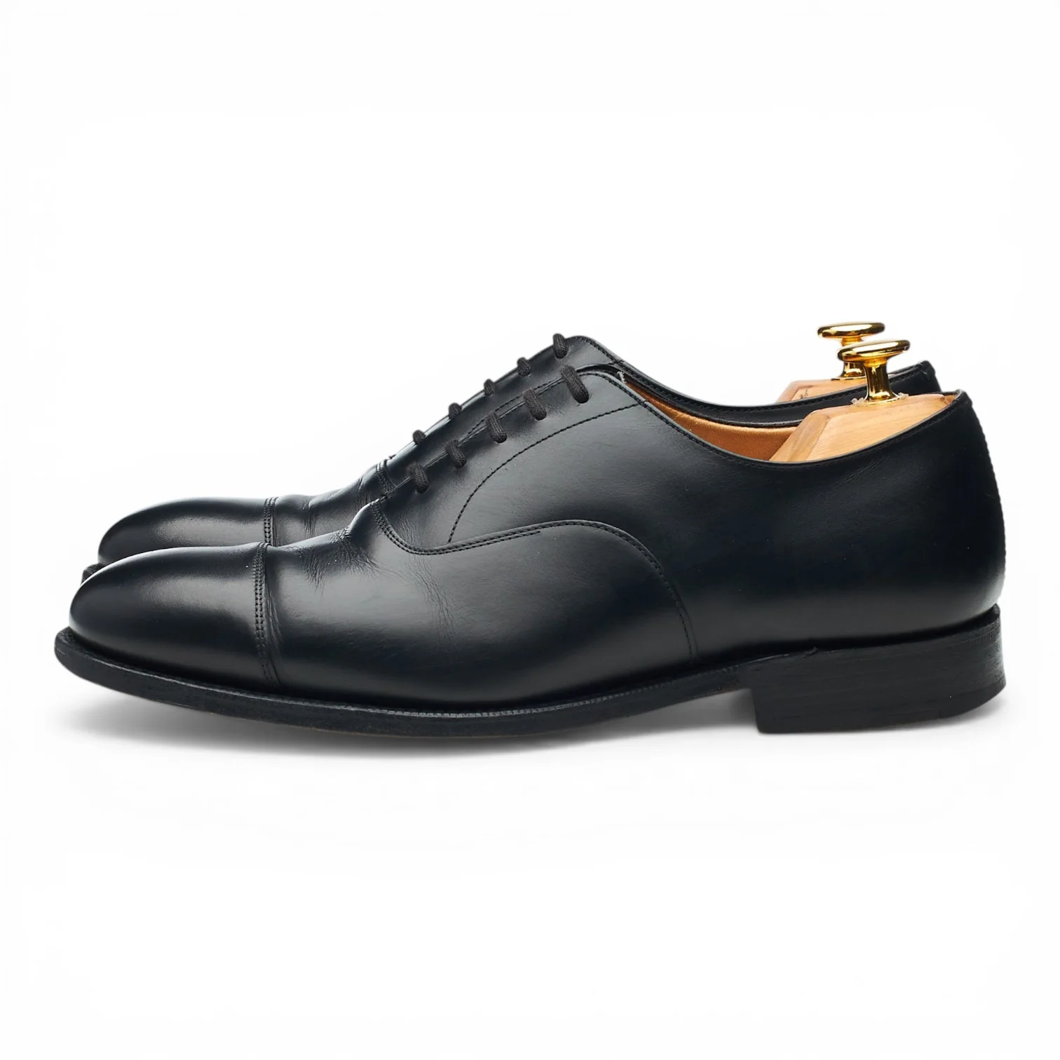 'Osborne' Black Leather Oxford UK 6 F - Image 3