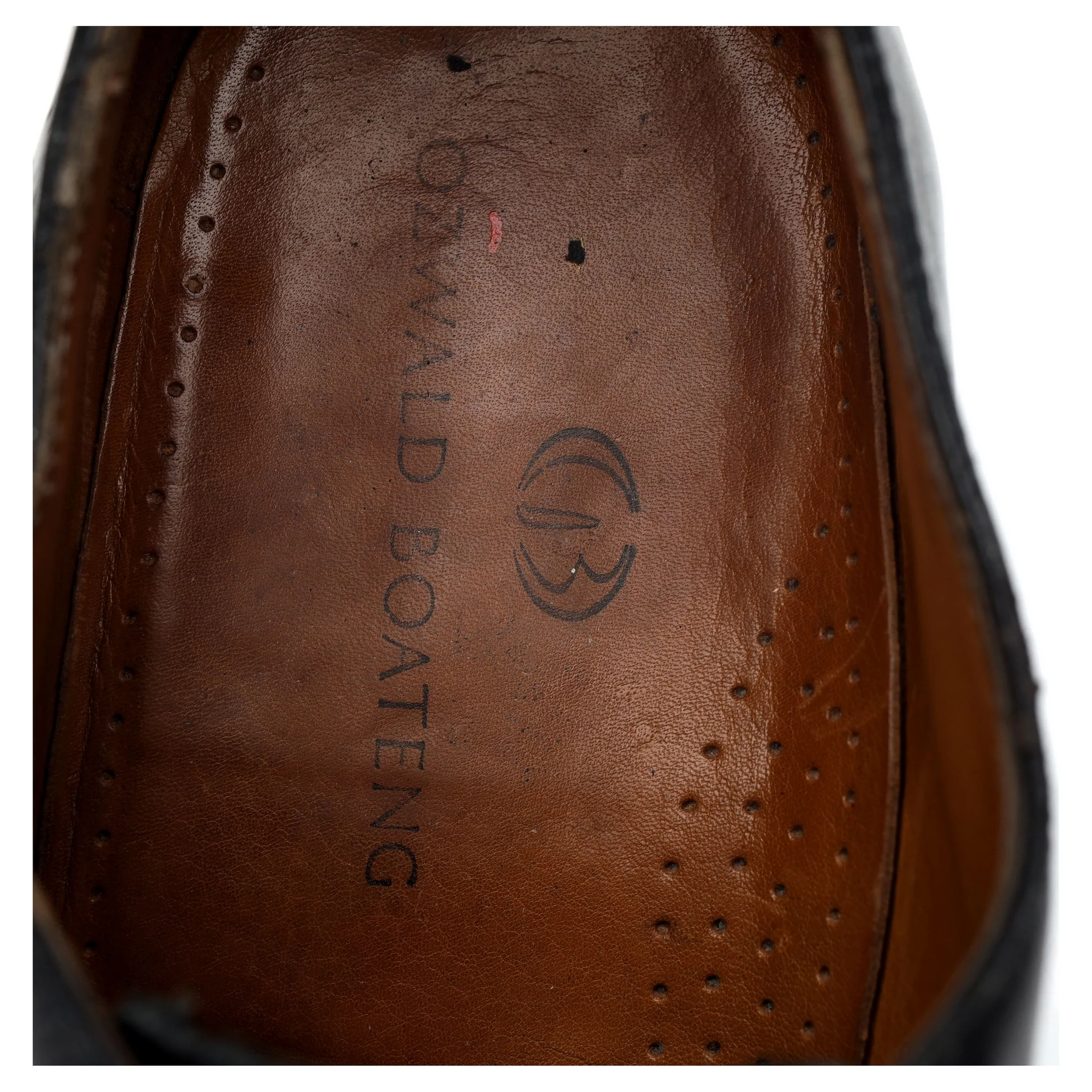 Black Leather Wholecut Oxford UK 9 - Image 12