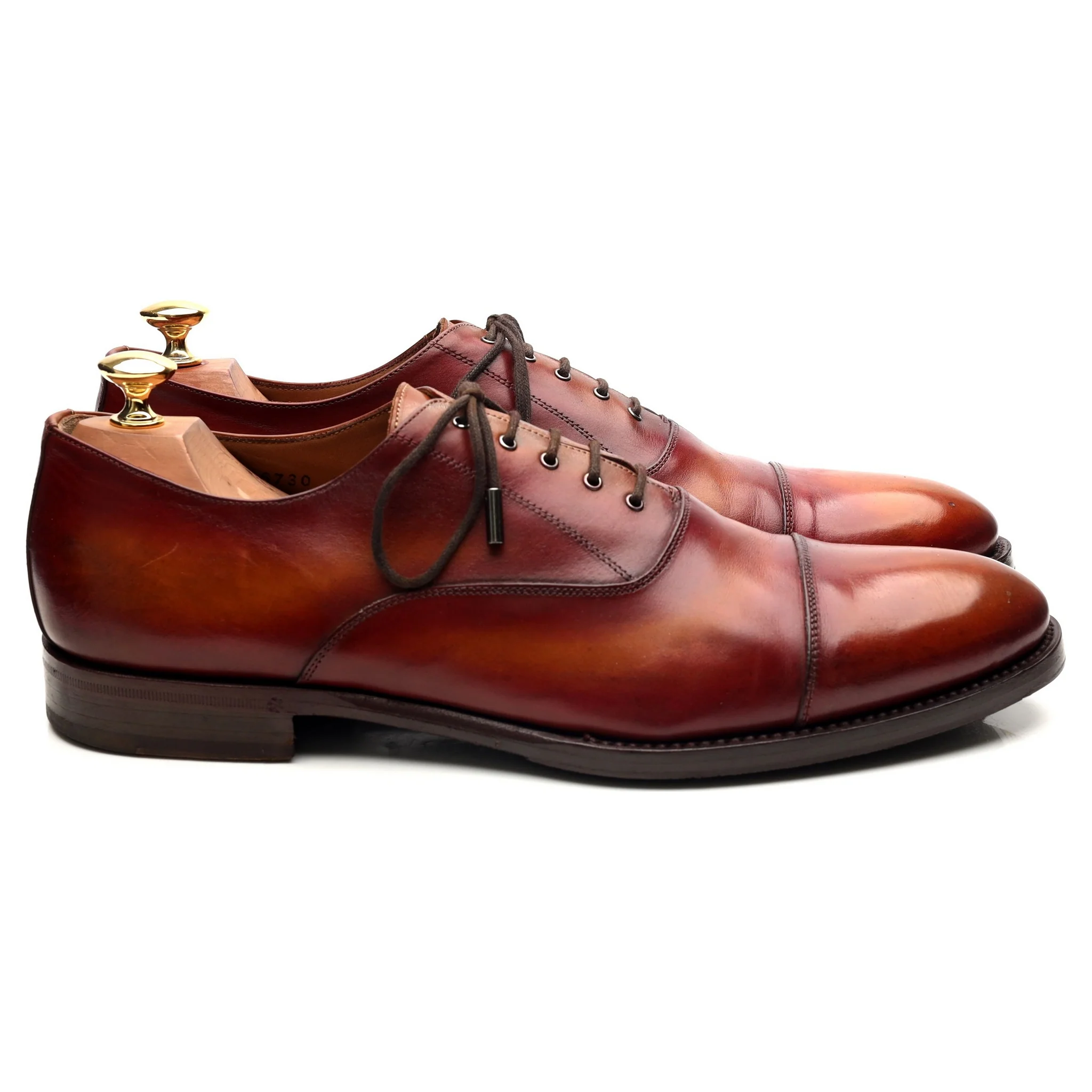 Tan Brown Leather Oxford UK 9 - Image 6