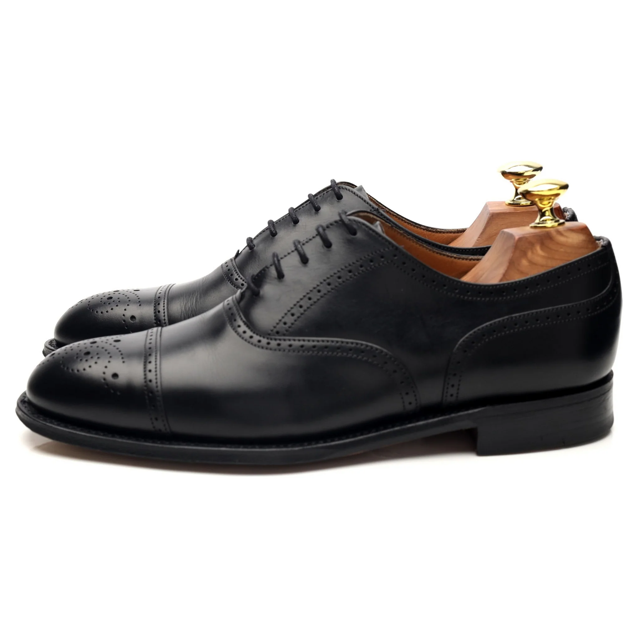 'PA021' Black Leather Oxford Brogues UK 6.5 F - Image 3