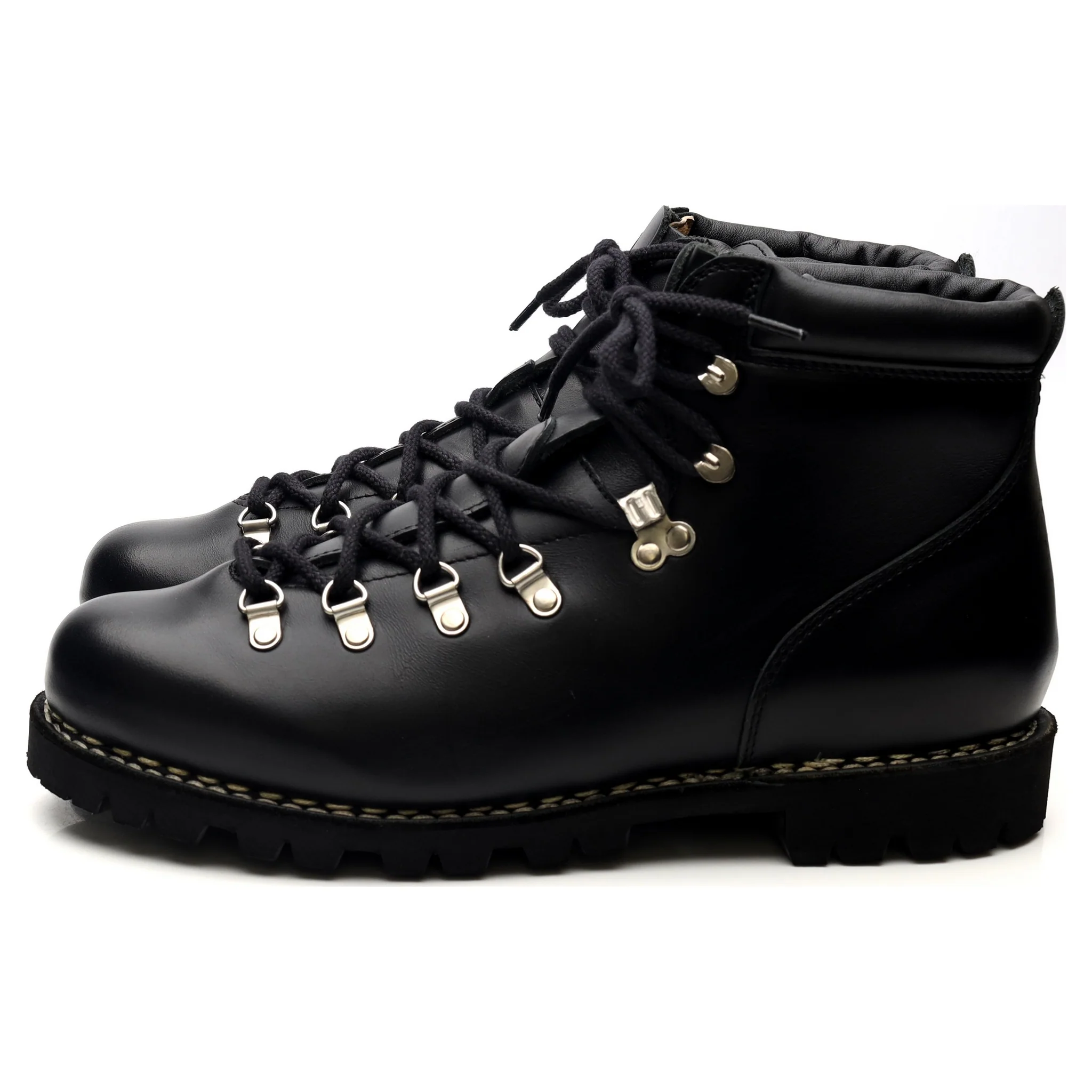 'Avoriaz' Black Leather Hiker Boots UK 10 - Image 2