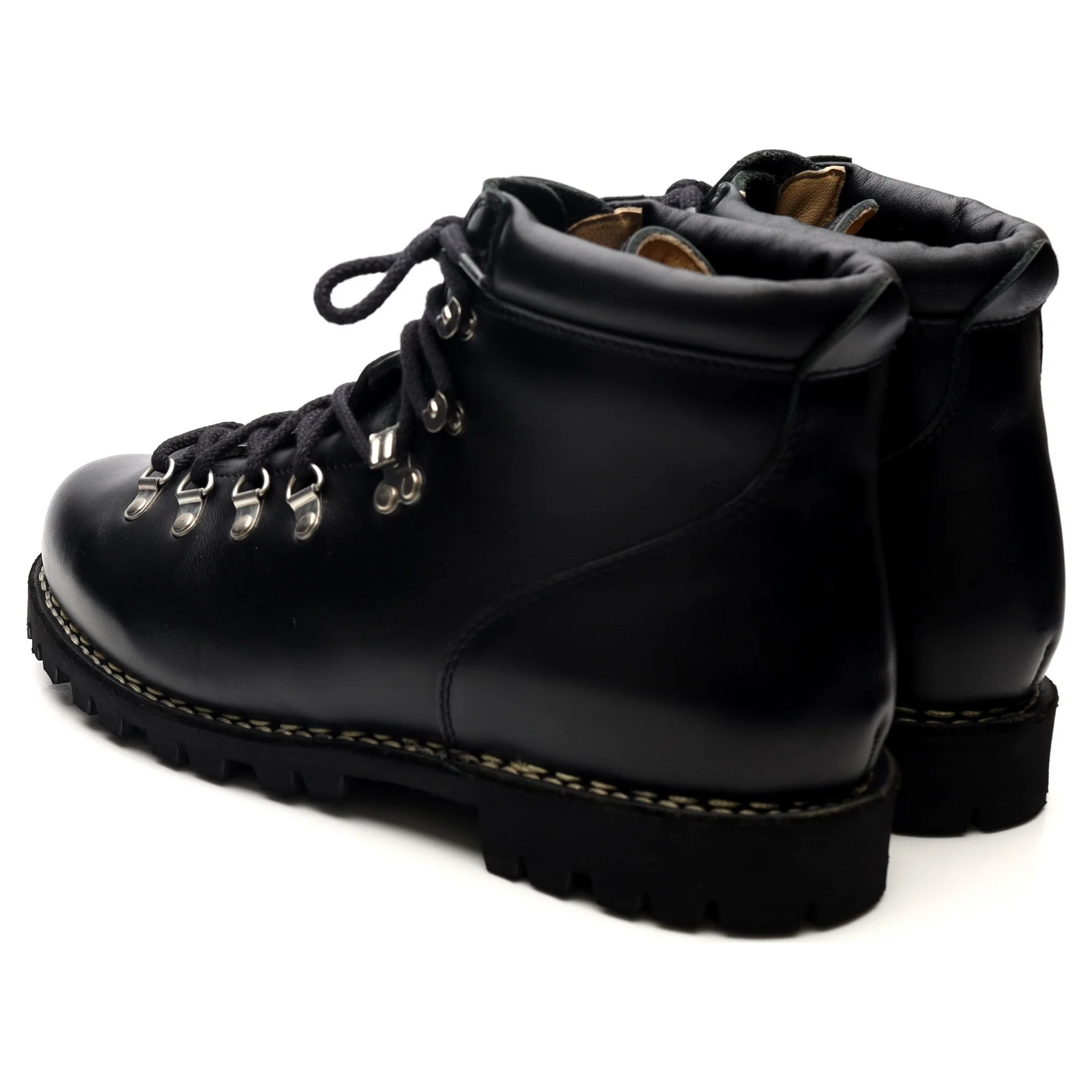 'Avoriaz' Black Leather Hiker Boots UK 10 - Image 3