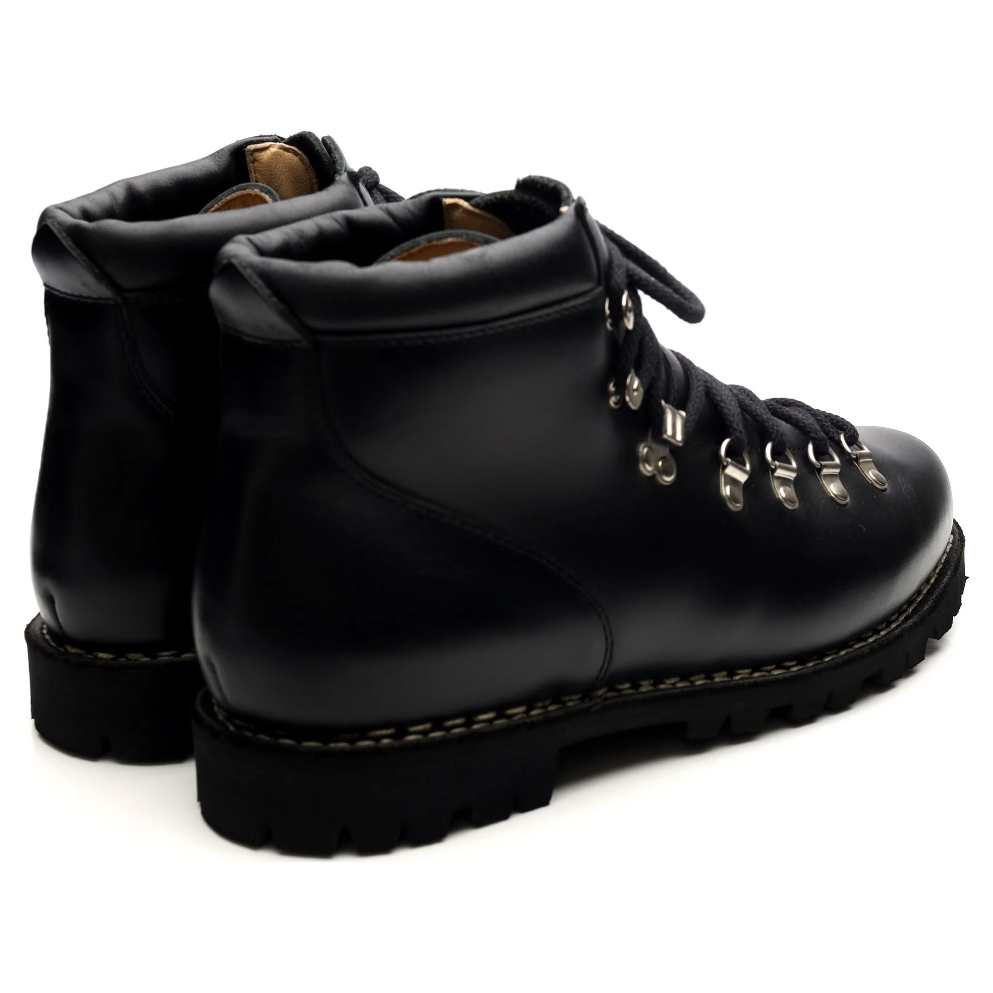 'Avoriaz' Black Leather Hiker Boots UK 10 - Image 5
