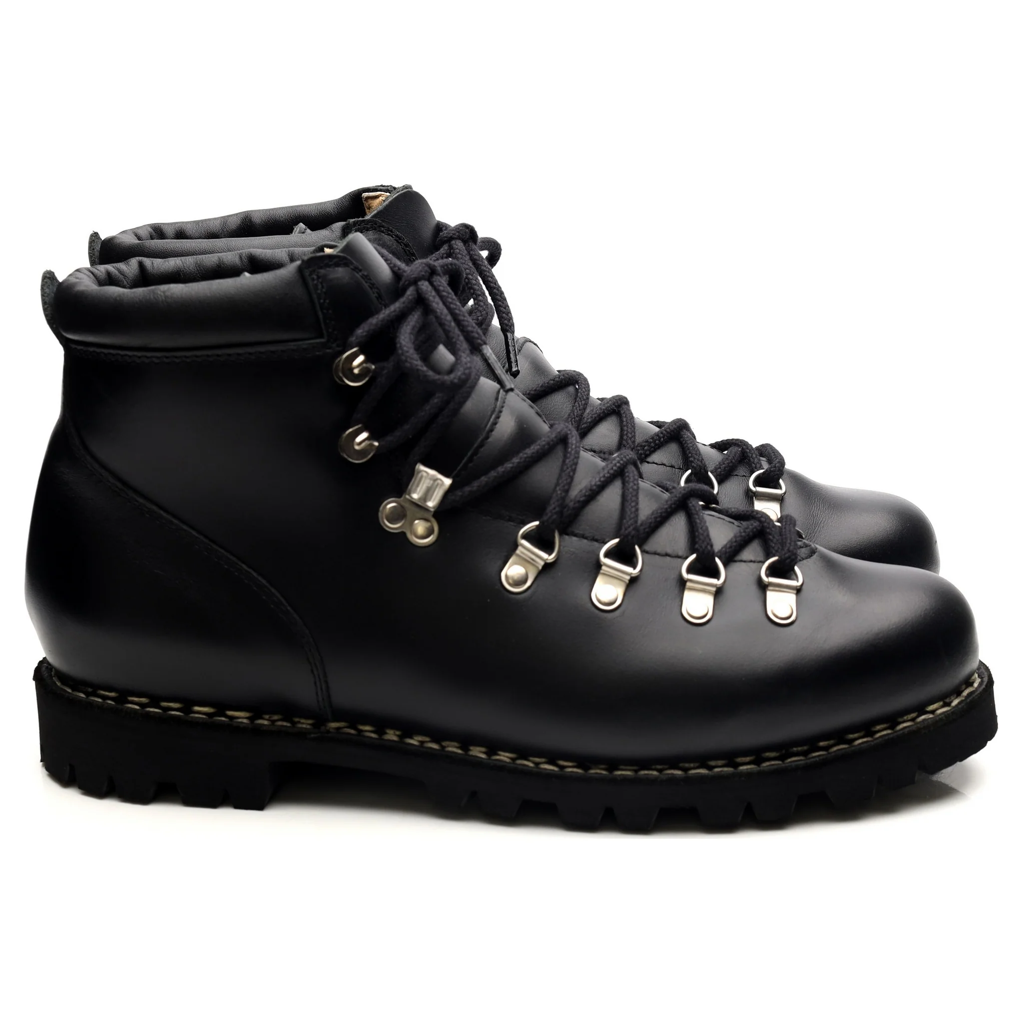 'Avoriaz' Black Leather Hiker Boots UK 10 - Image 6