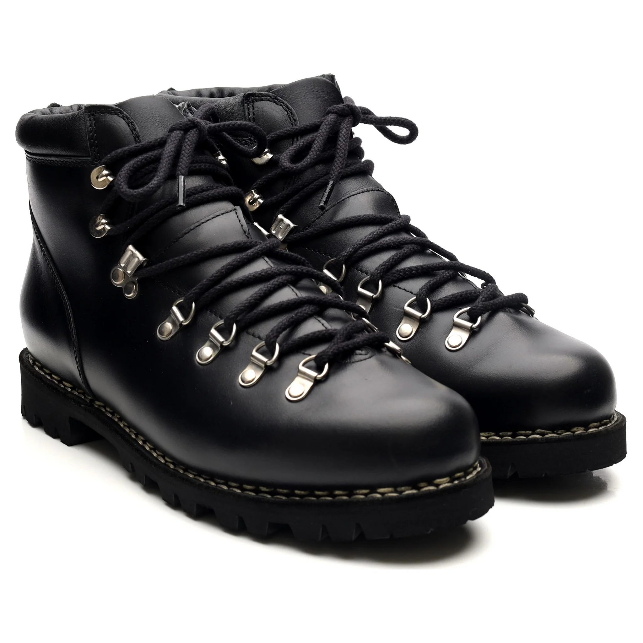'Avoriaz' Black Leather Hiker Boots UK 10 - Image 7