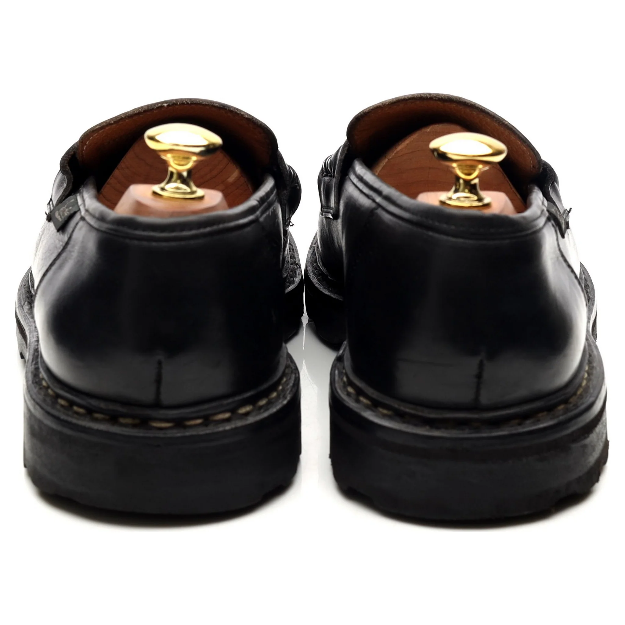 'Reims' Black Leather Loafers UK 8.5 - Image 4