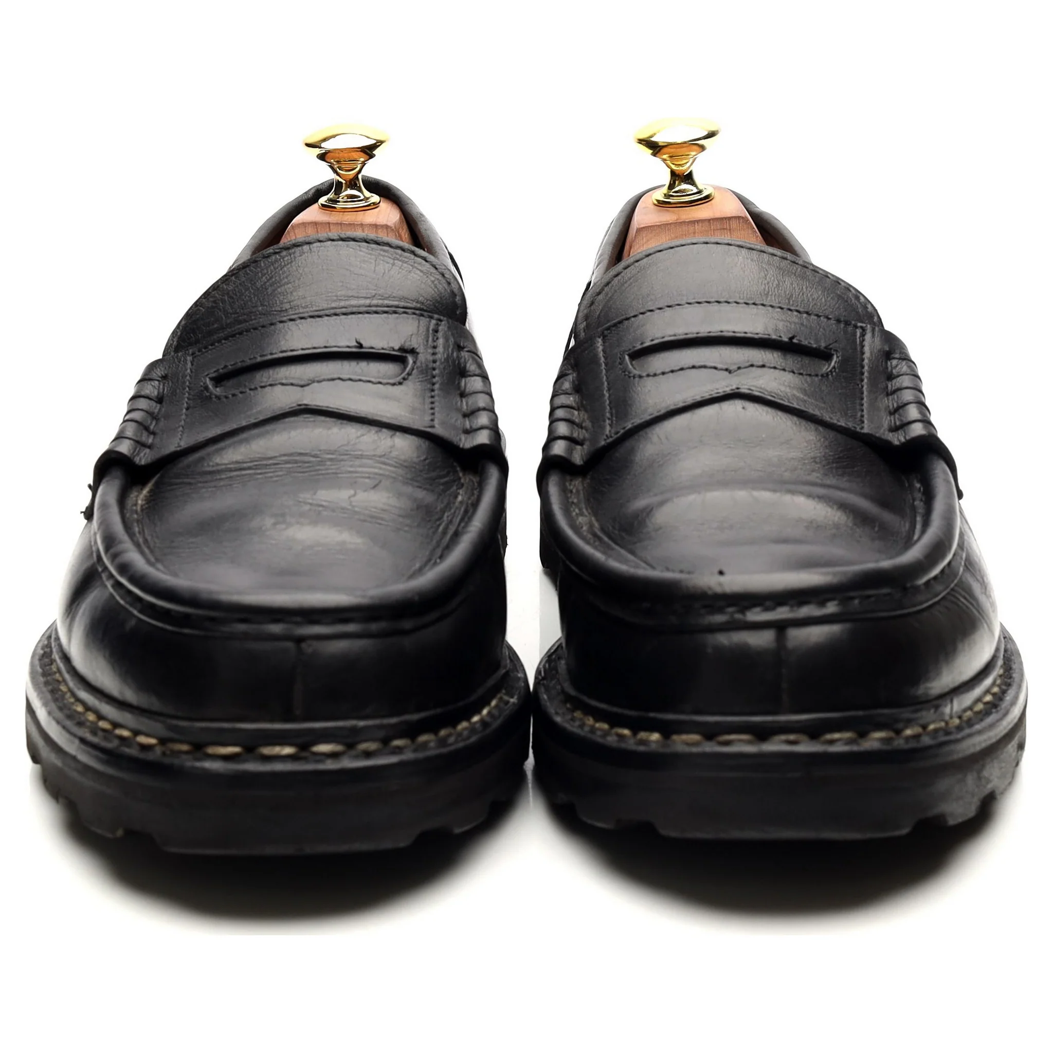 'Reims' Black Leather Loafers UK 8.5 - Image 8
