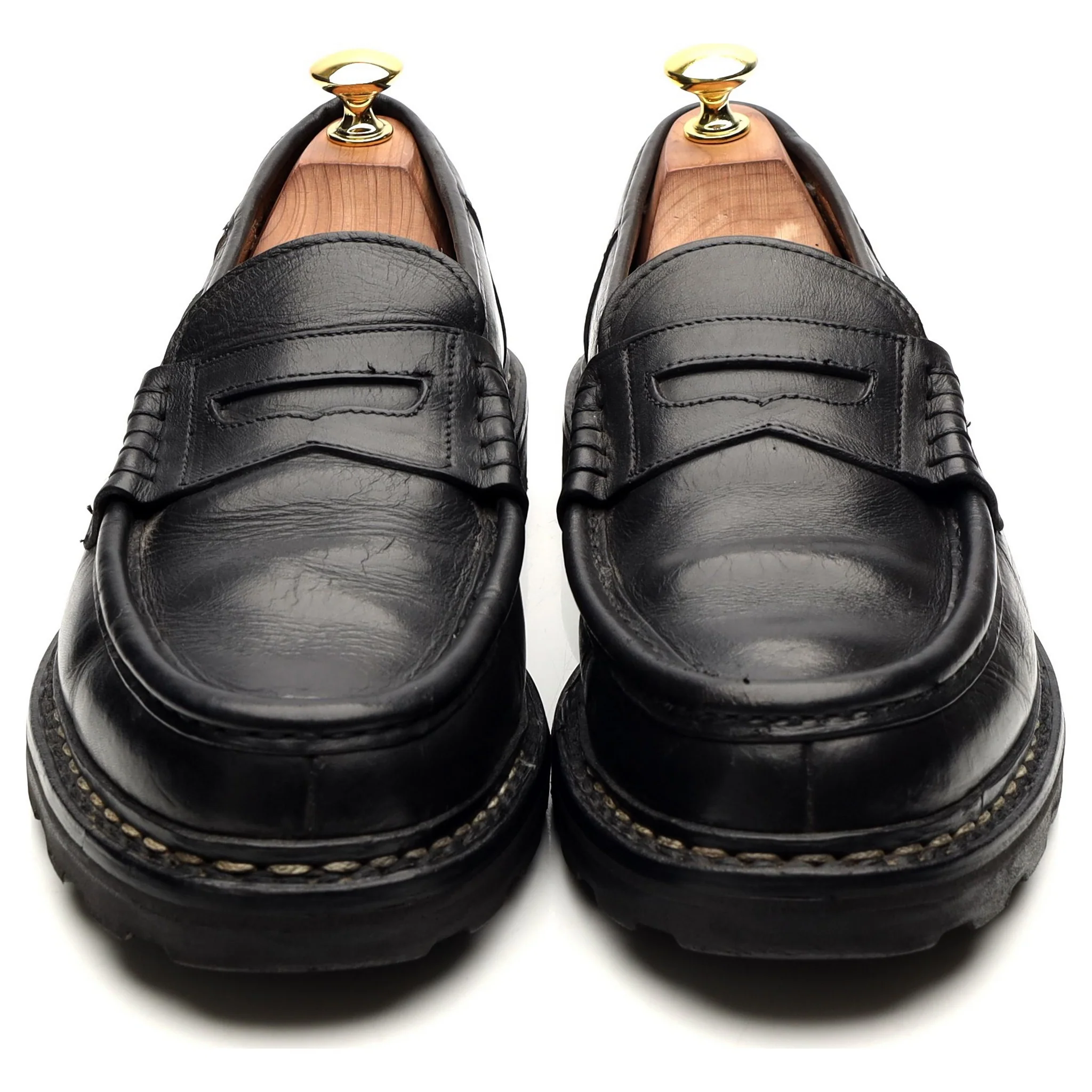 'Reims' Black Leather Loafers UK 8.5 - Image 9