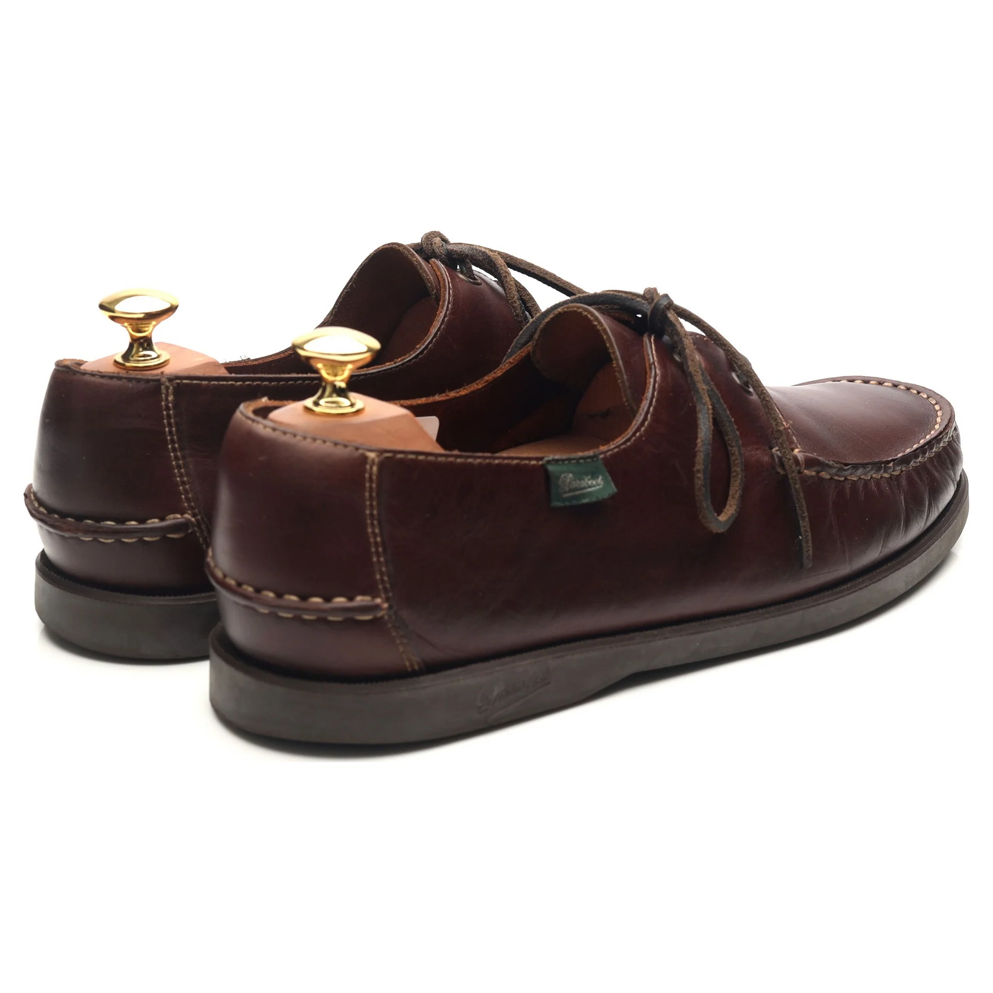 Dark Brown Leather Deck Shoes UK 9 - Image 5